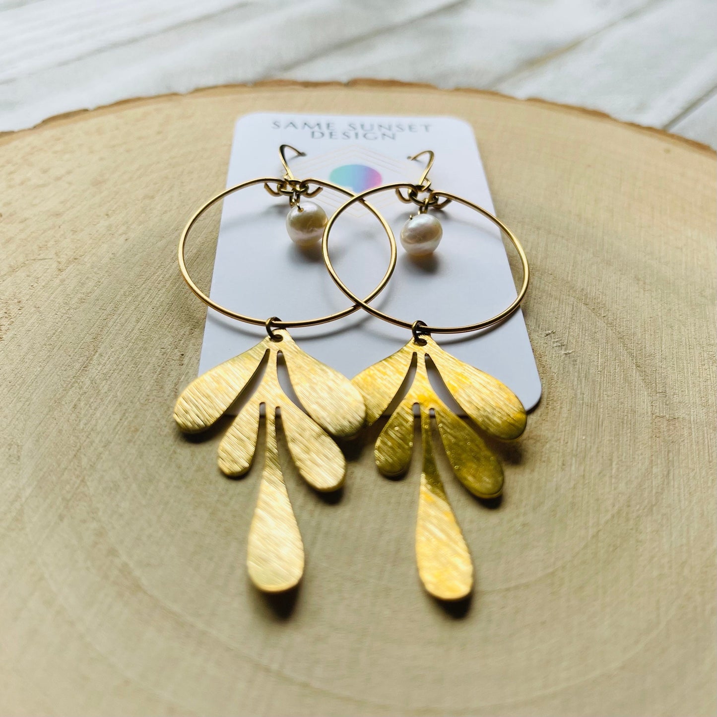 Pearl Hoop Earrings