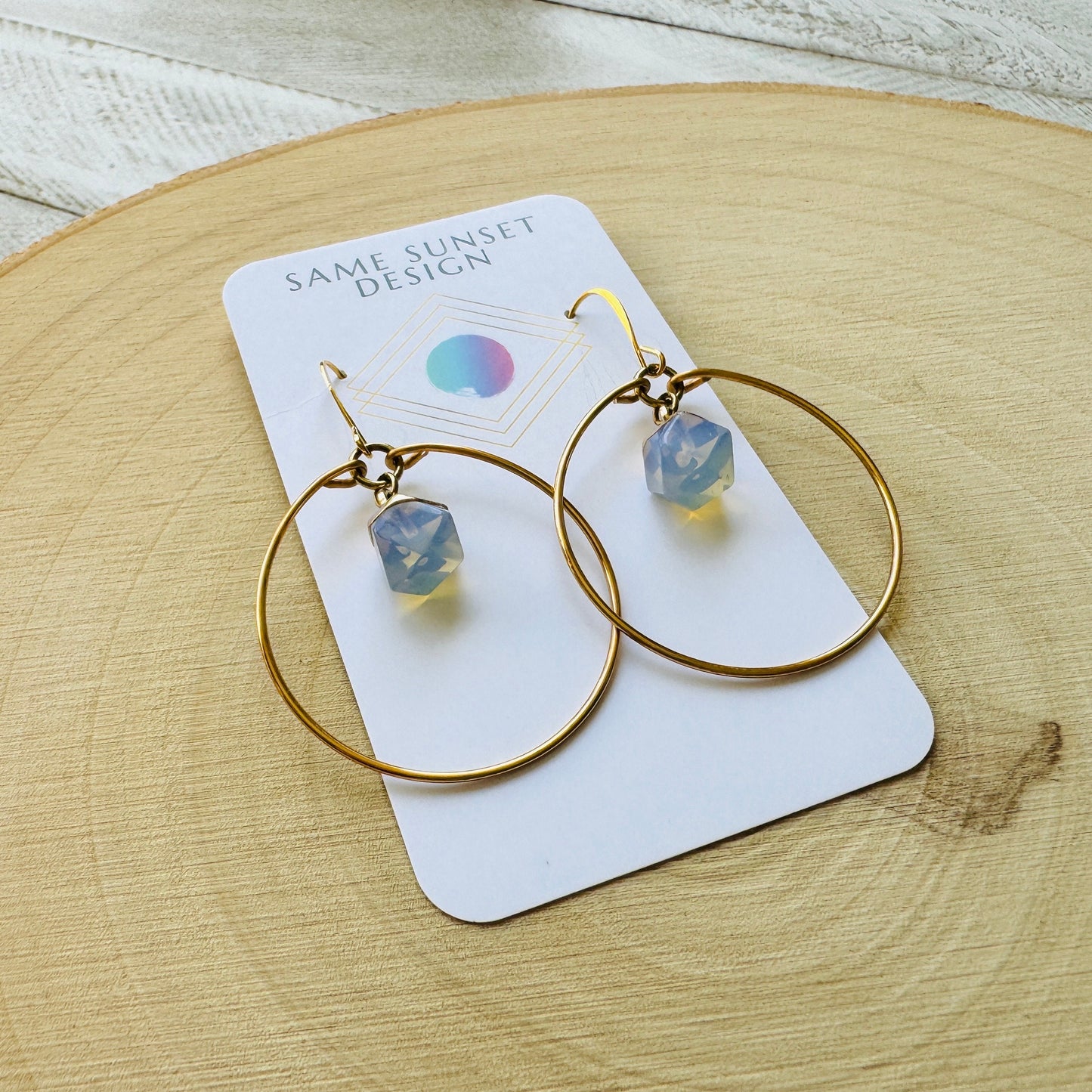 Opalite Hoop Earrings