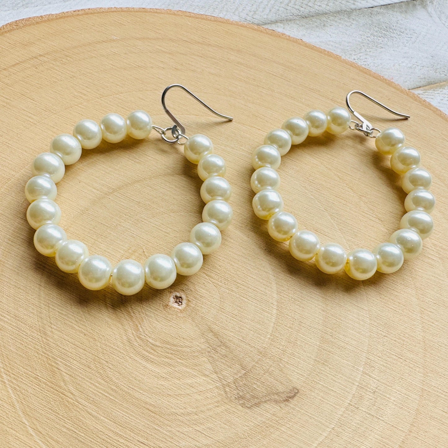 Faux Pearl Earrings