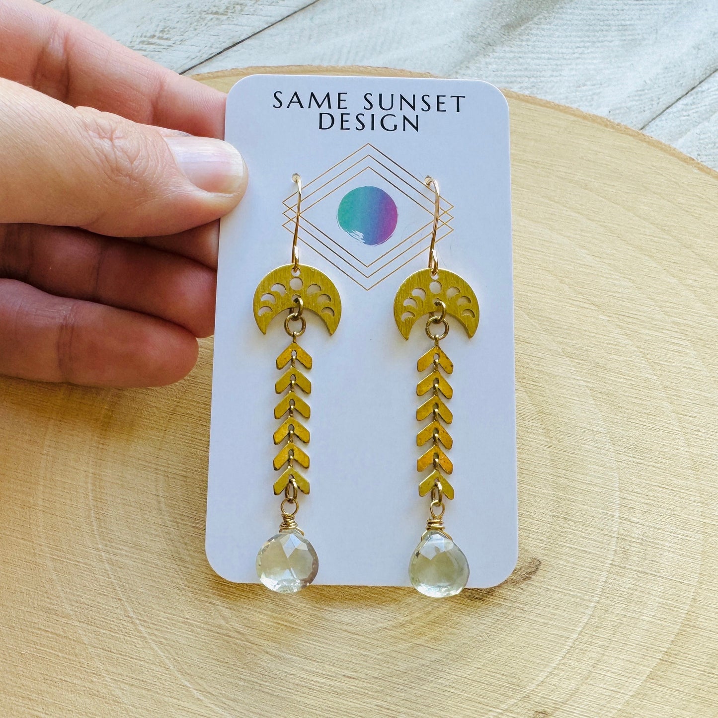 Green Amethyst Earrings