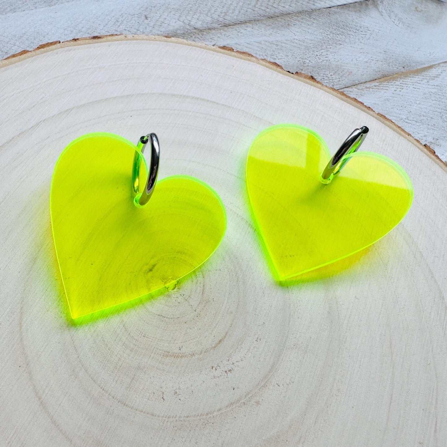 Heart Huggie Hoop Earrings