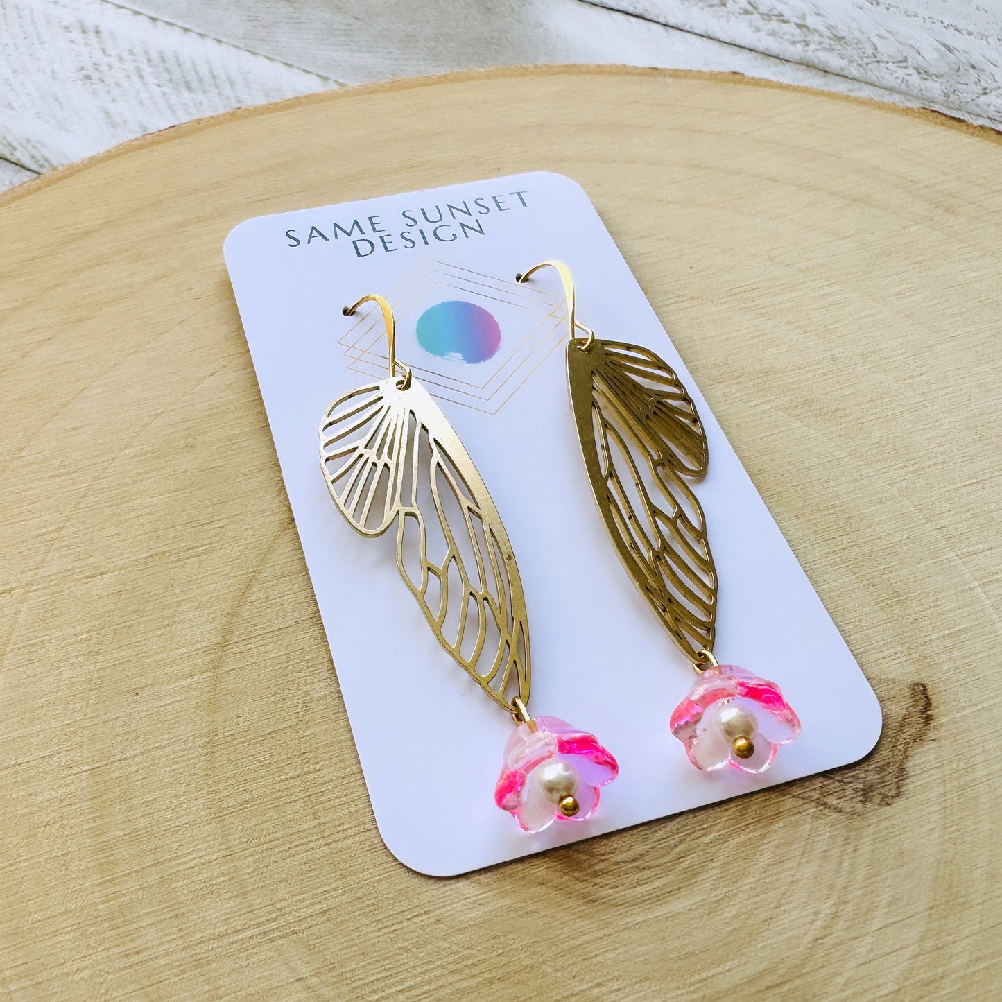 Butterlfy Wing Flower Earrings