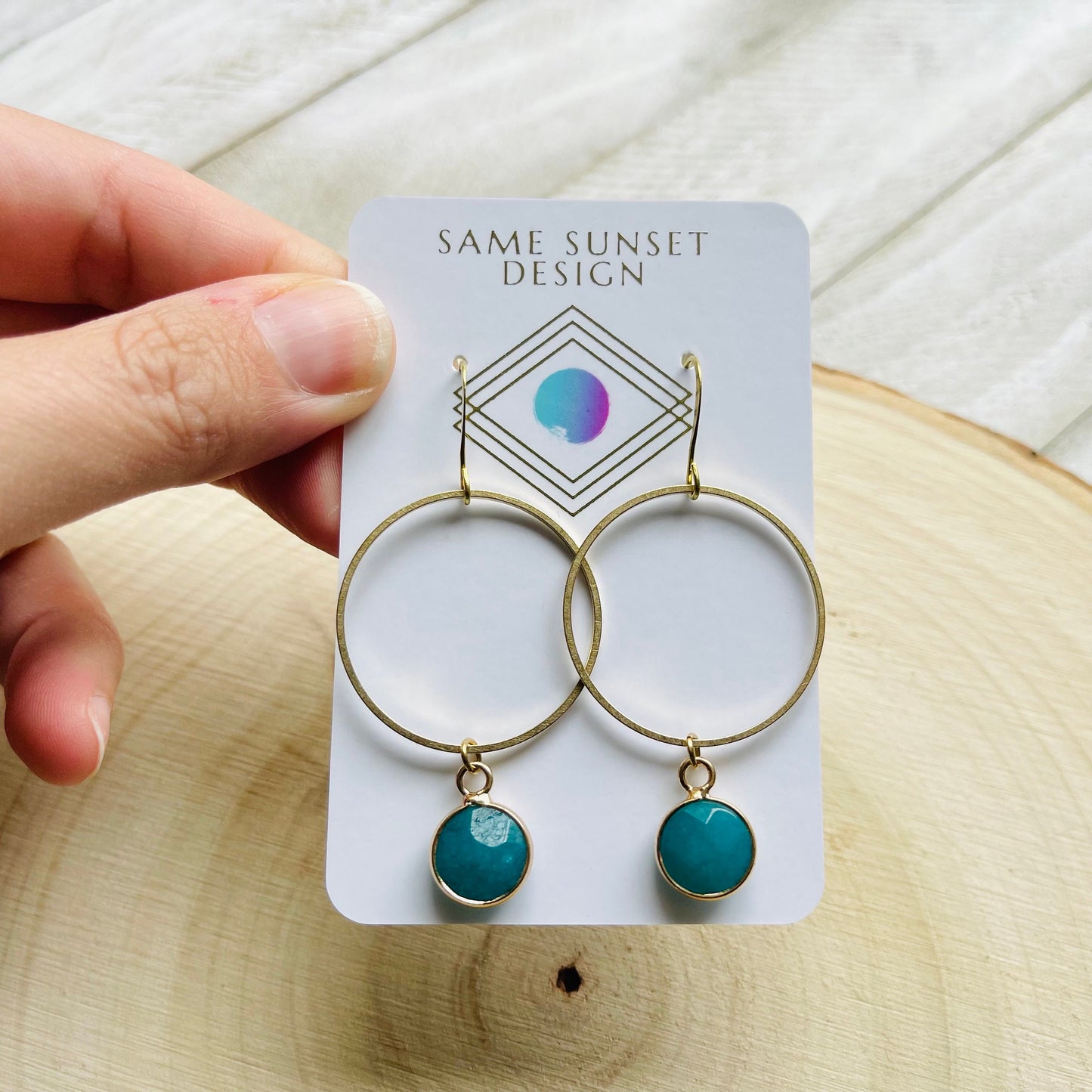 Brass Hoop Earrings