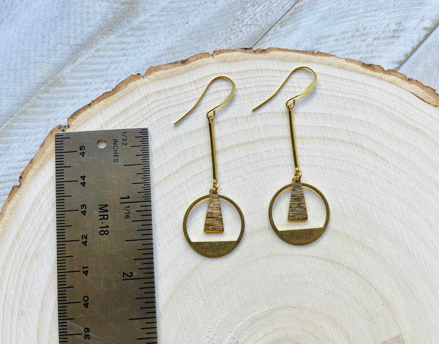 Geometric Brass Boho Earrings