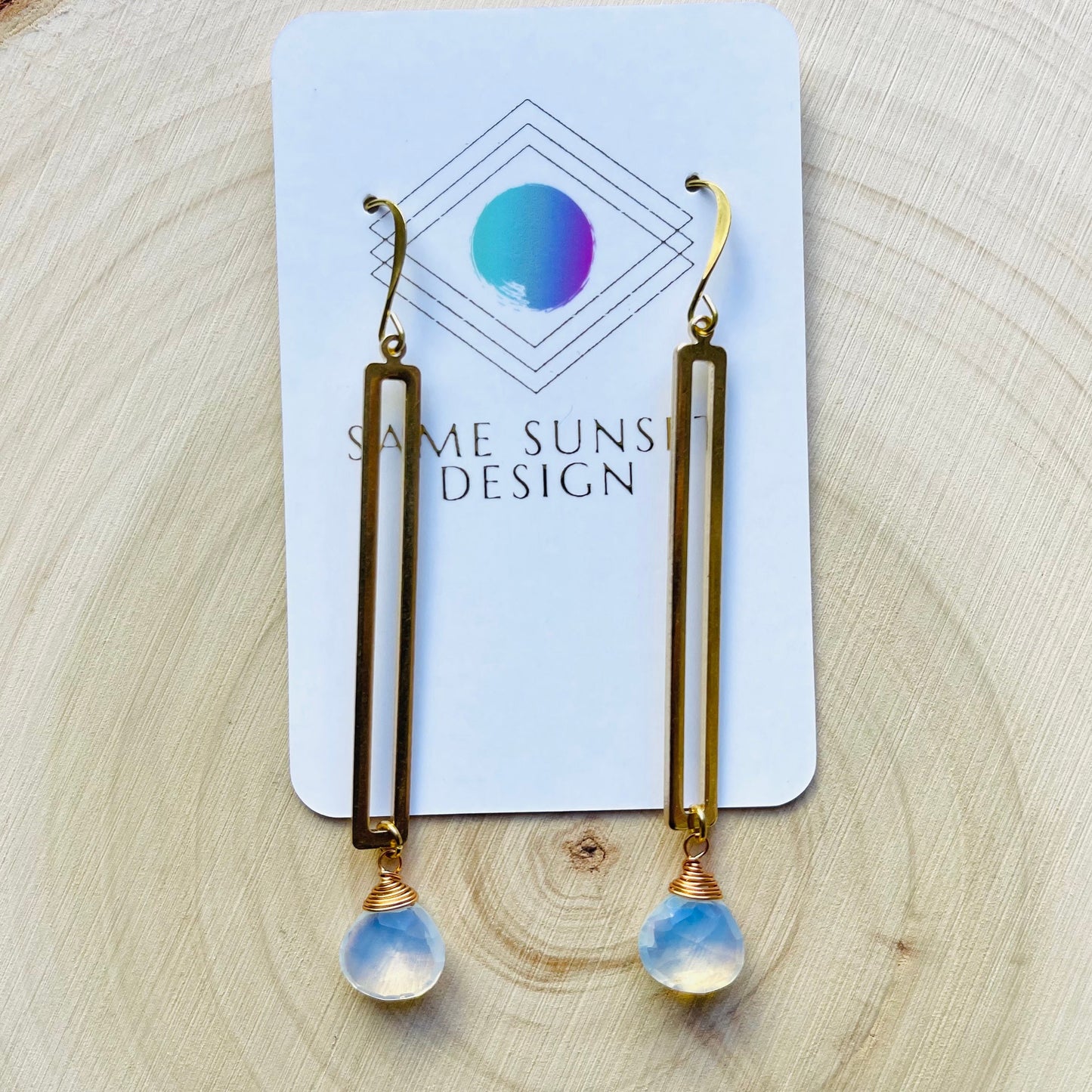 Brass Opalite Earrings