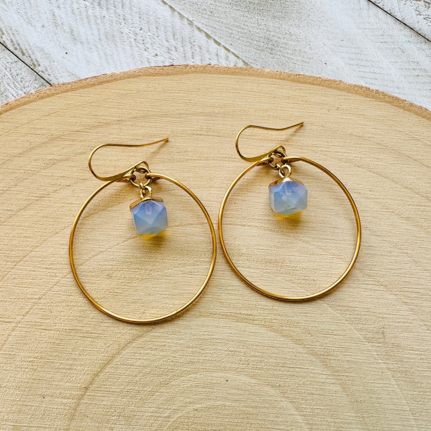 Opalite Hoop Earrings