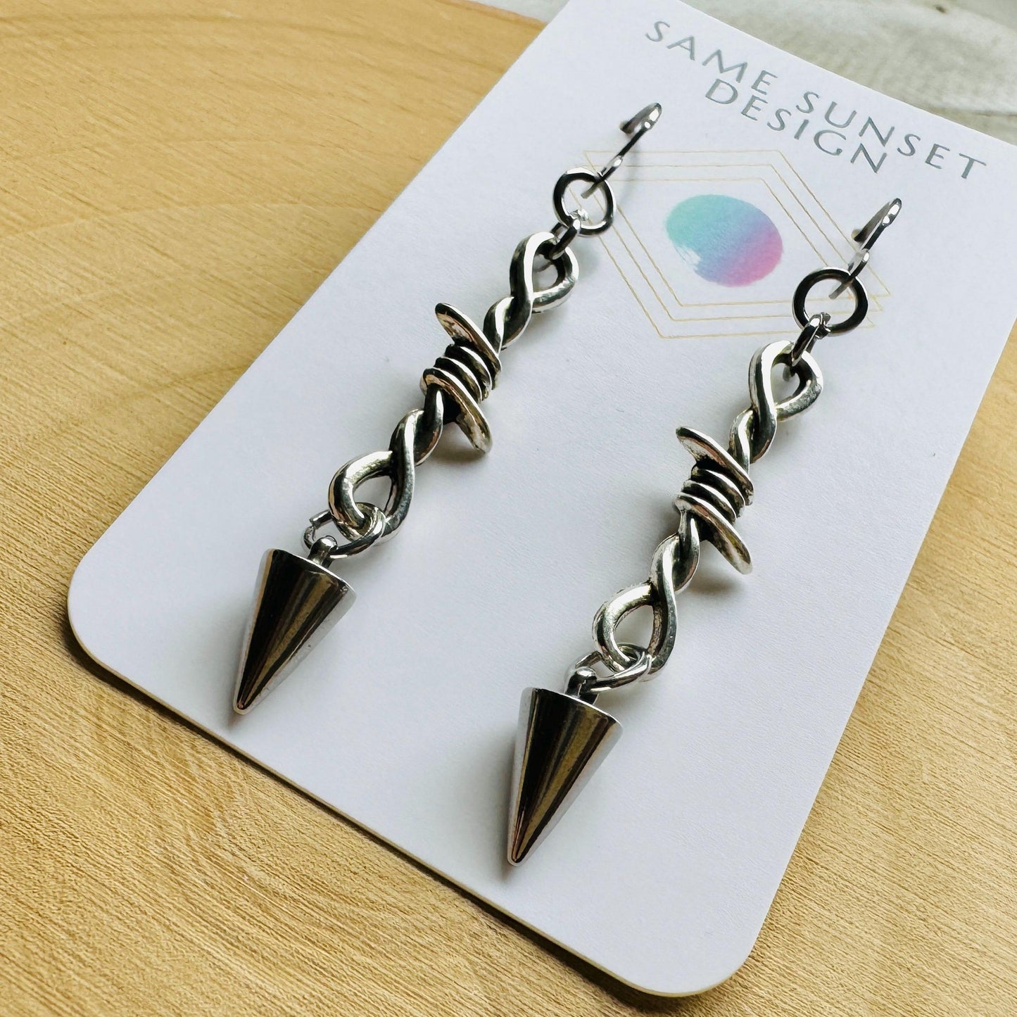 Barbed Wire Spike Earrings