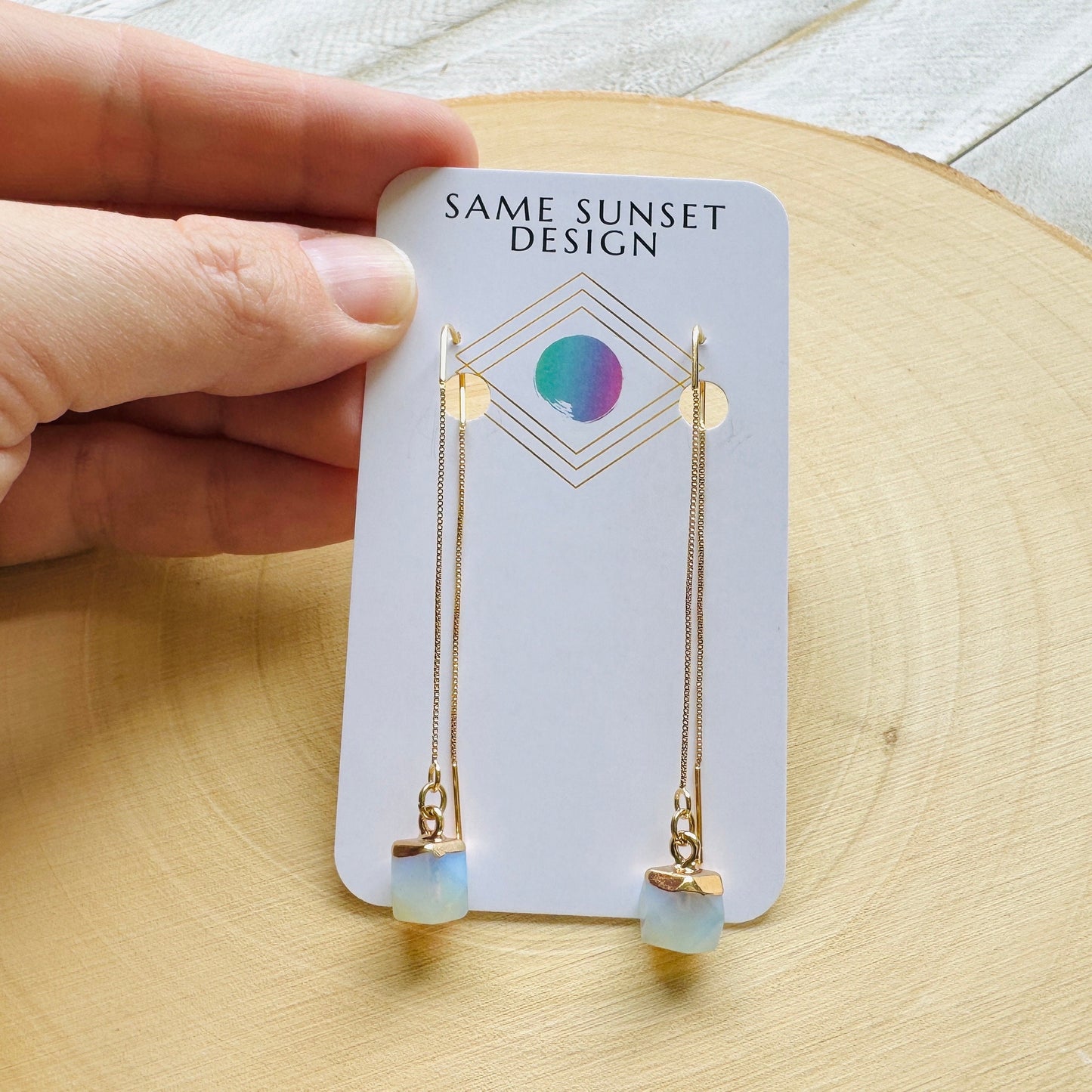 Opalite Threader Earrings