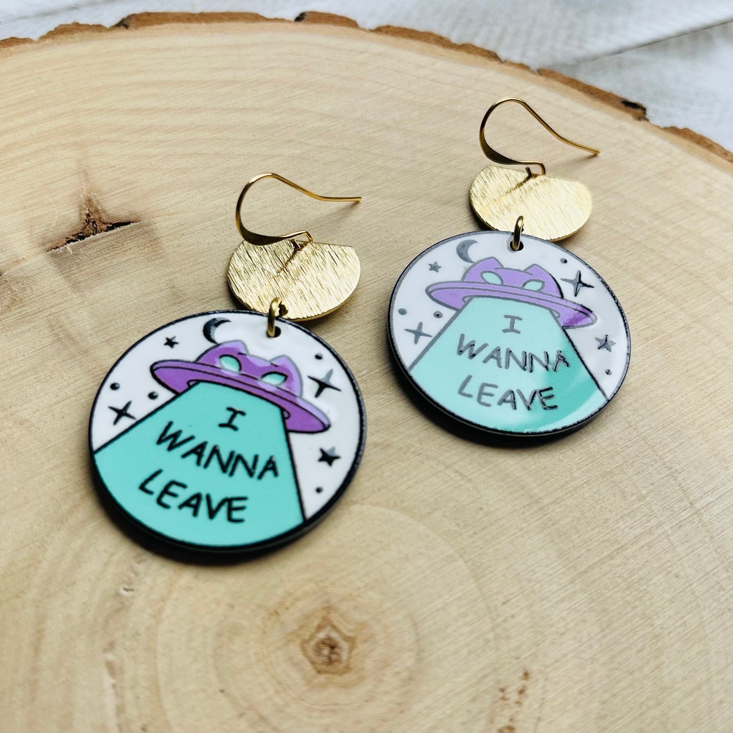 UFO Cat Earrings