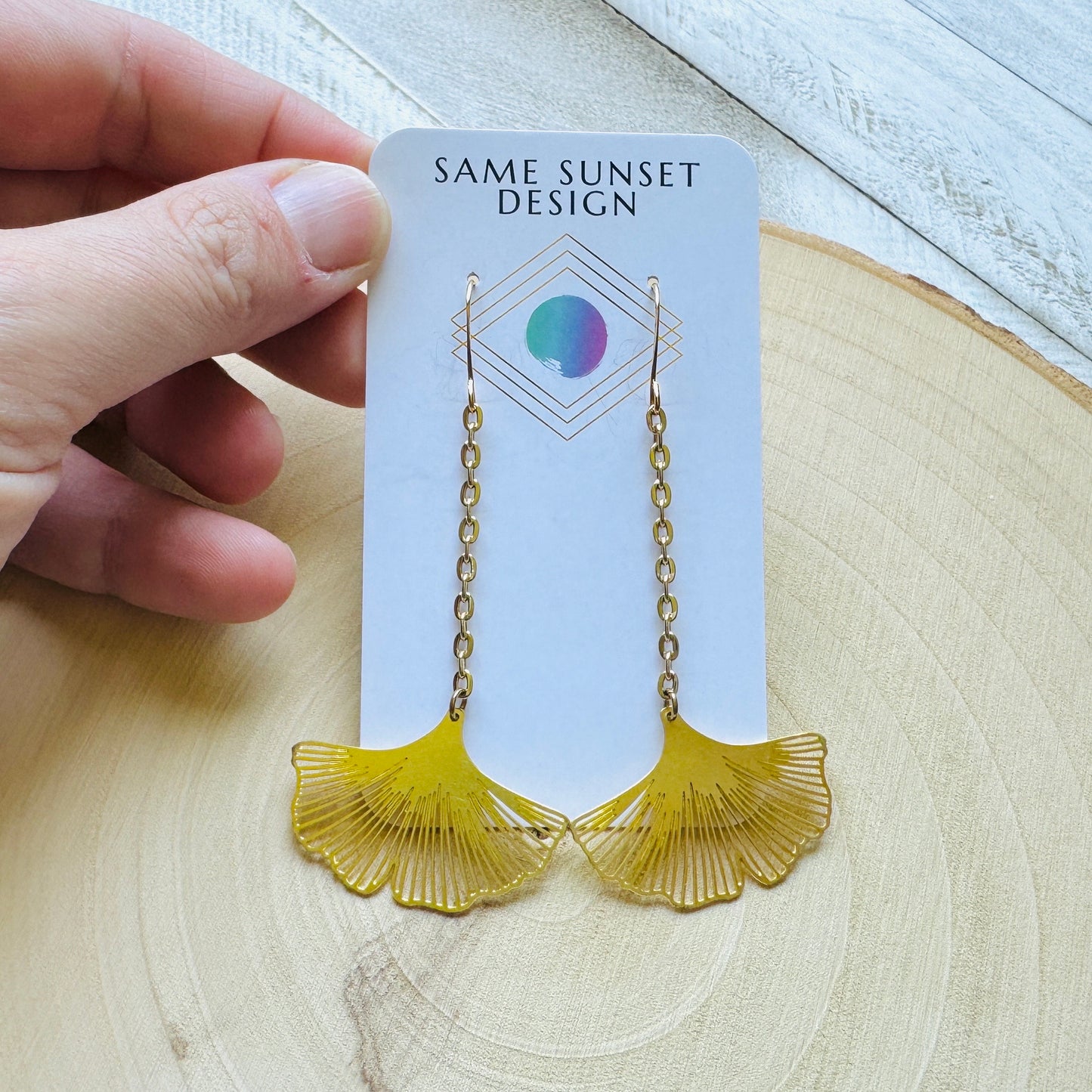 Ginko Leaf Earrings