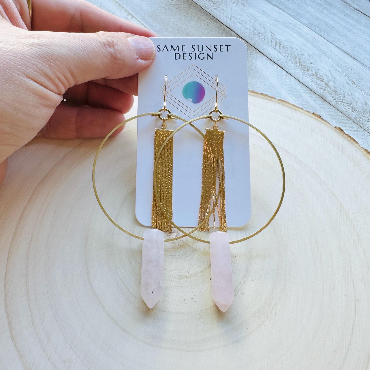 Rose Quartz Earrings