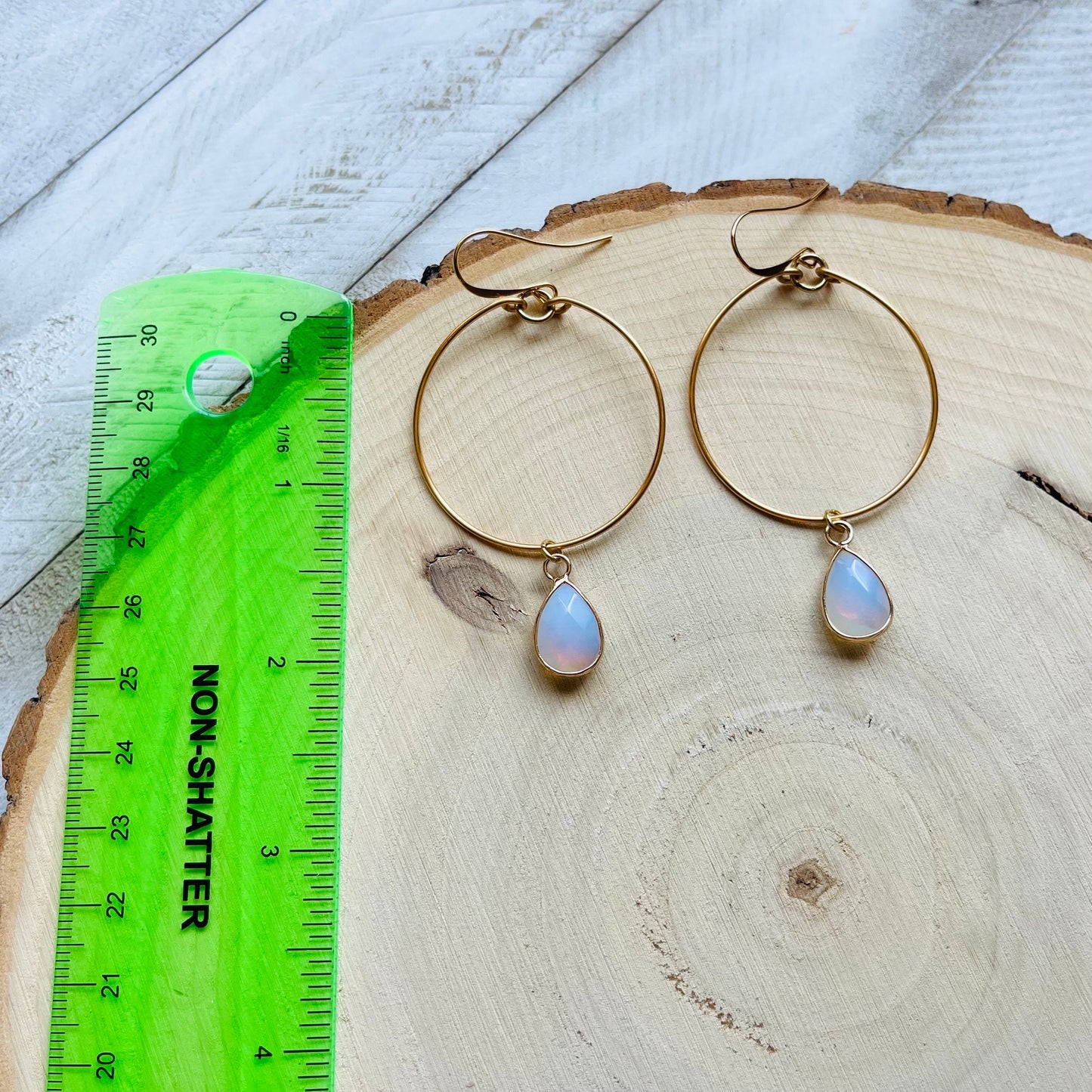 Opalite Hoop Earrings