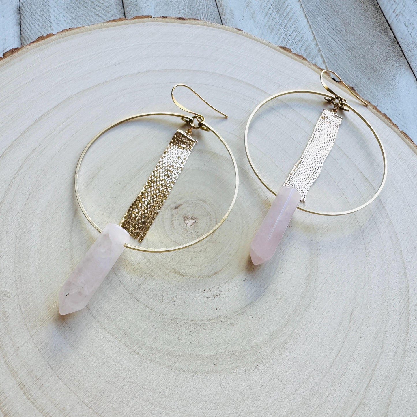 Rose Quartz Earrings