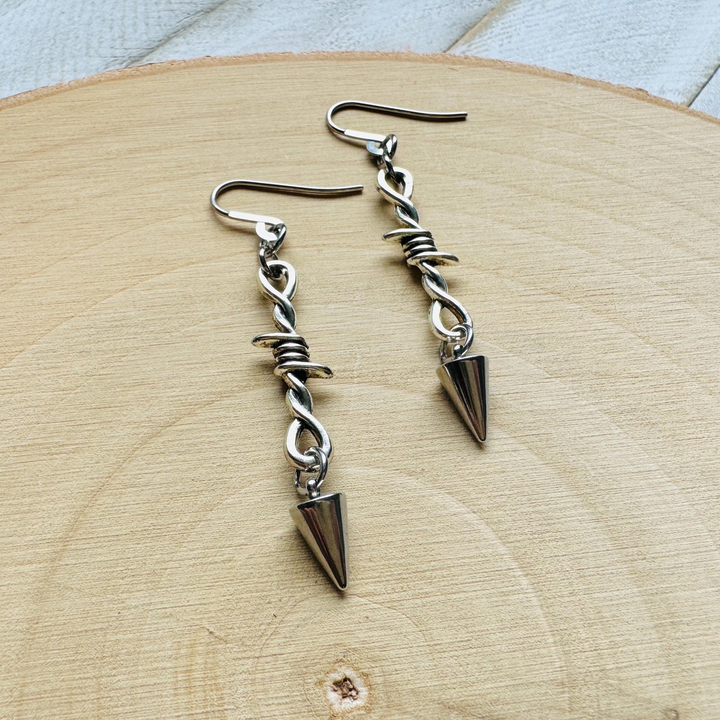 Barbed Wire Spike Earrings