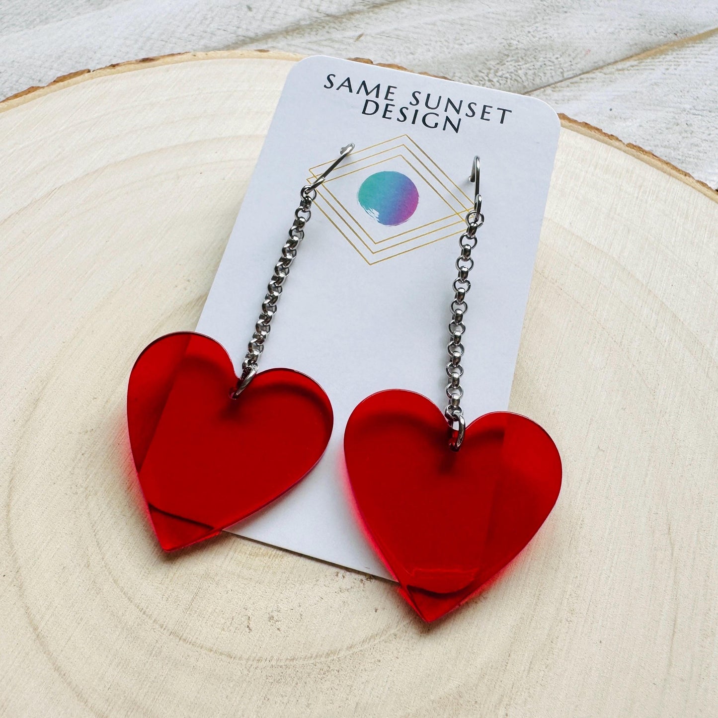 Red Heart Earrings