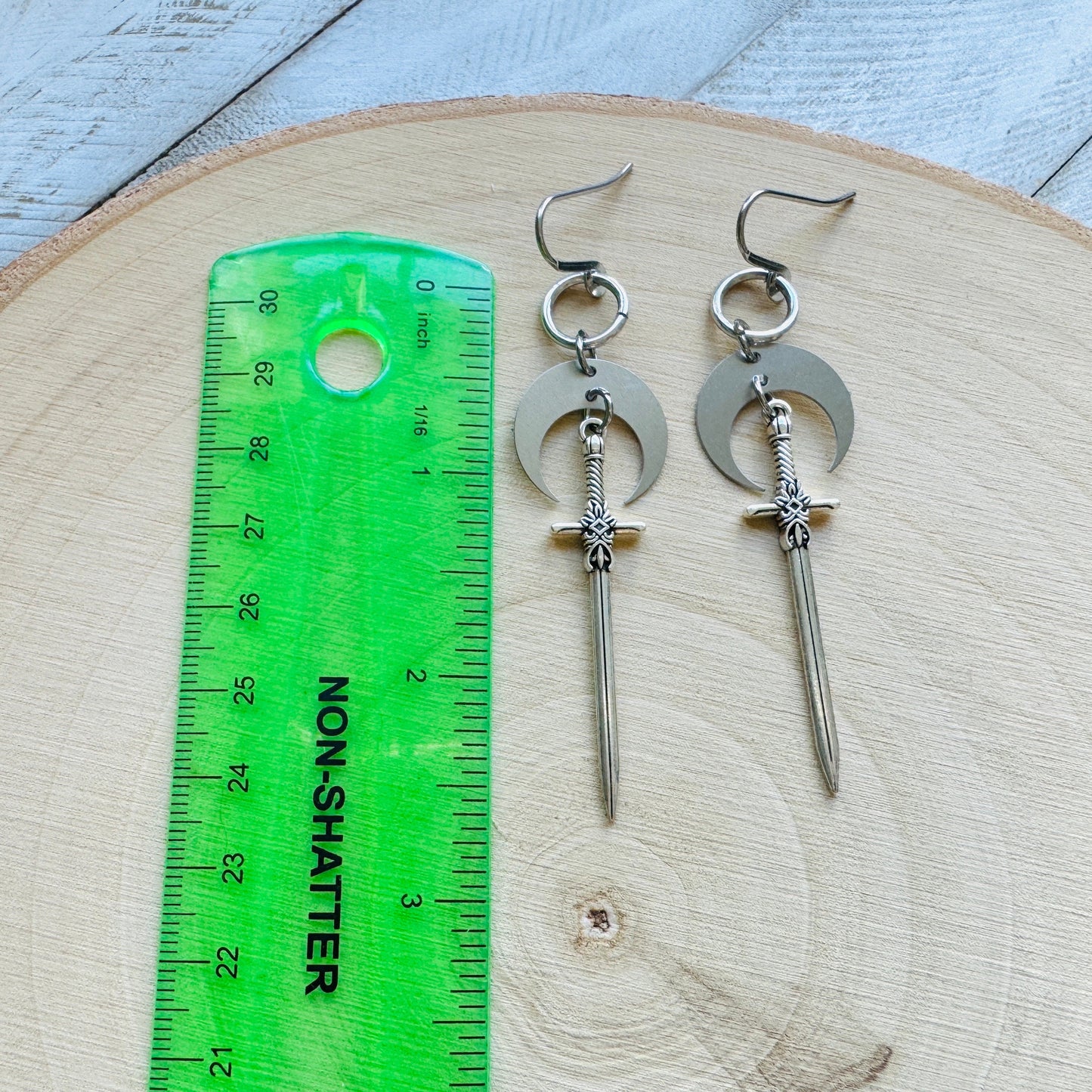 Sword Moon Earrings