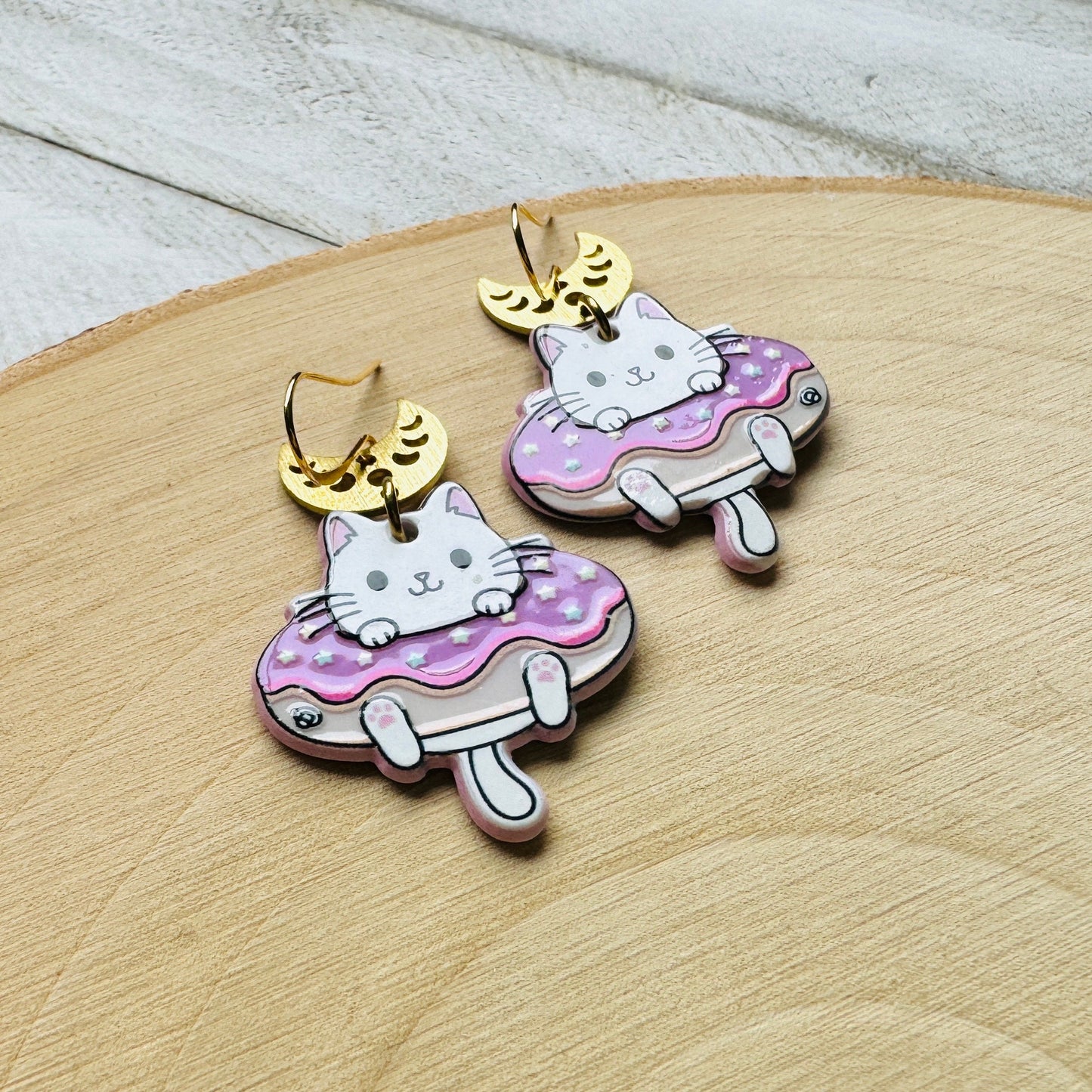 Cat Donut Earrings