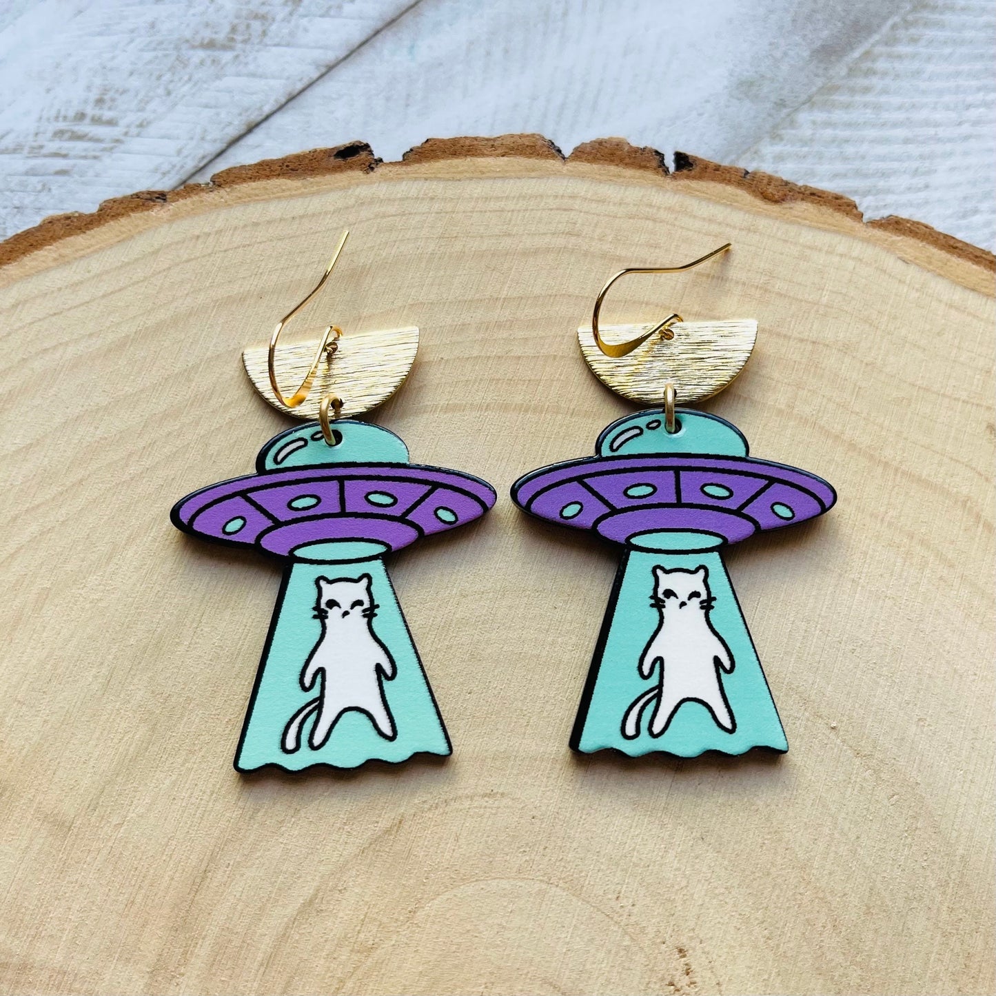 UFO Cat Earrings