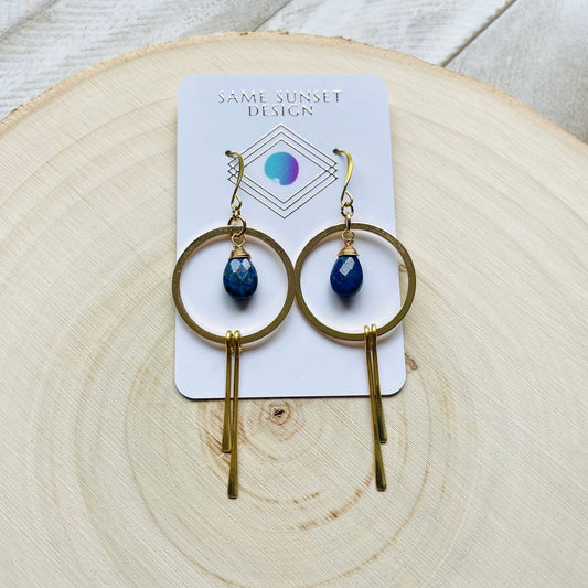 Lapis Lazuli Hoop Earrings