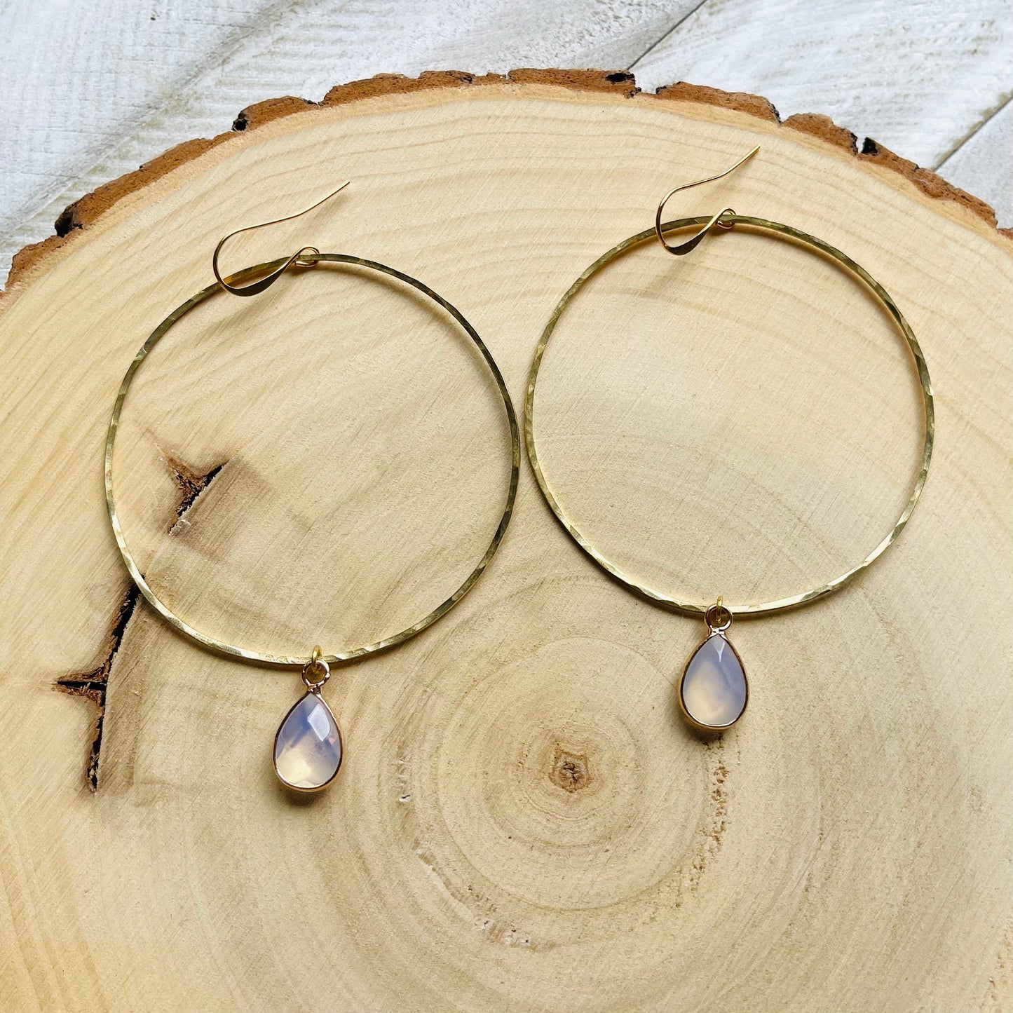 Opalite Hoop Earrings