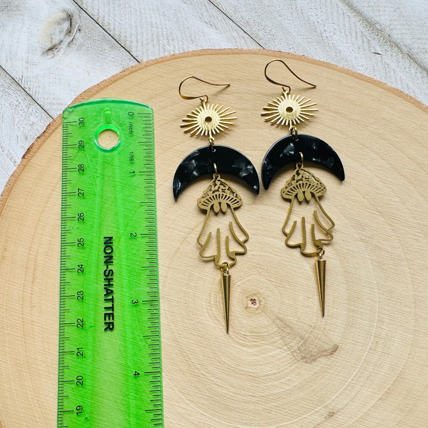 Ghost Moon Spike Earrings