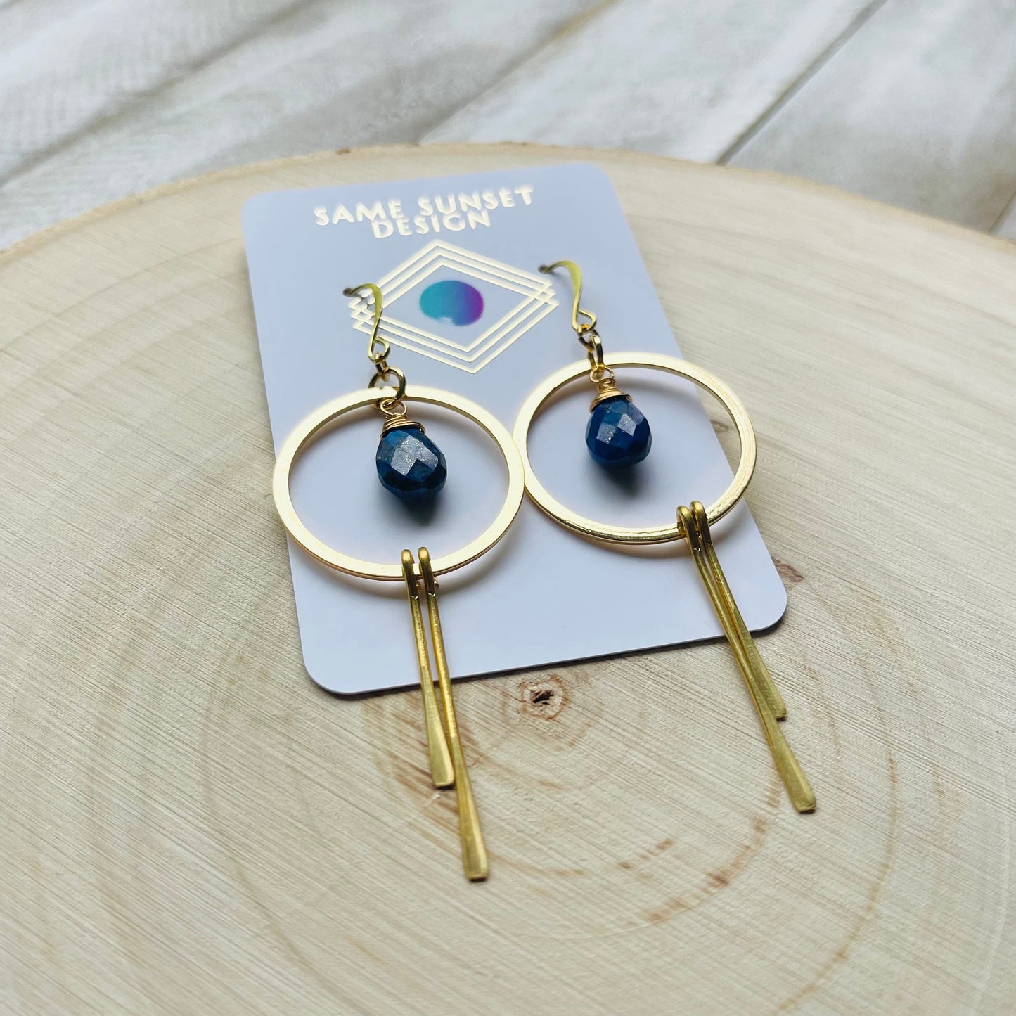 Lapis Lazuli Hoop Earrings