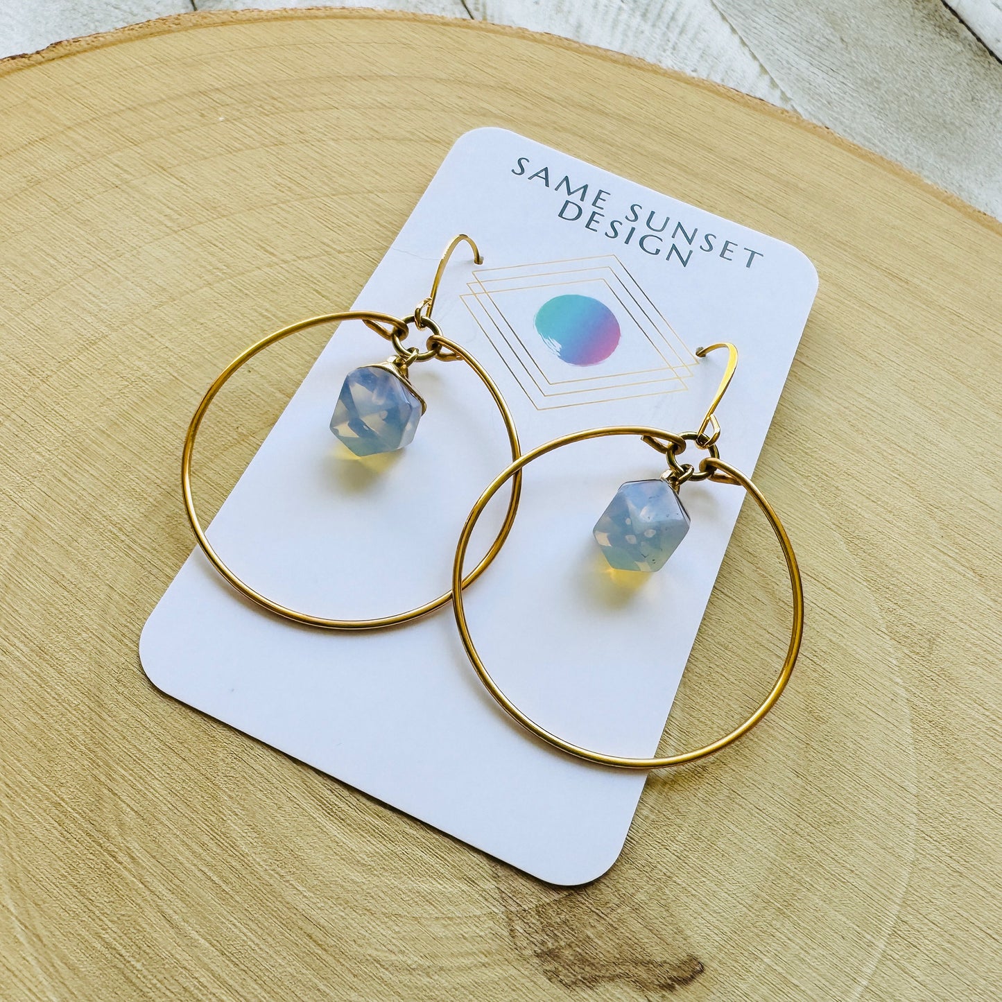 Opalite Hoop Earrings