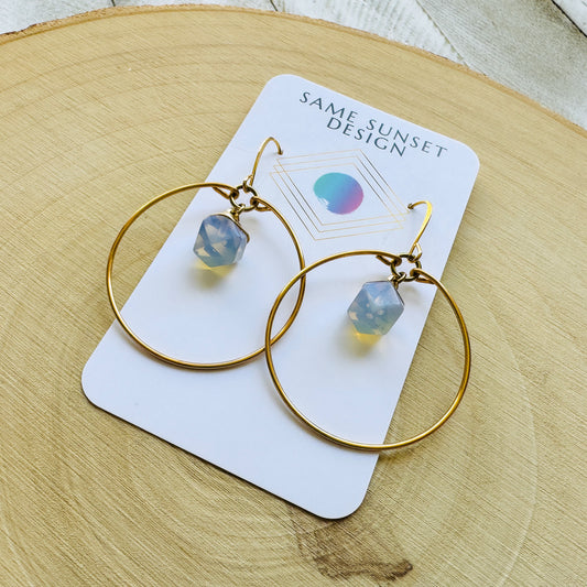 Opalite Hoop Earrings