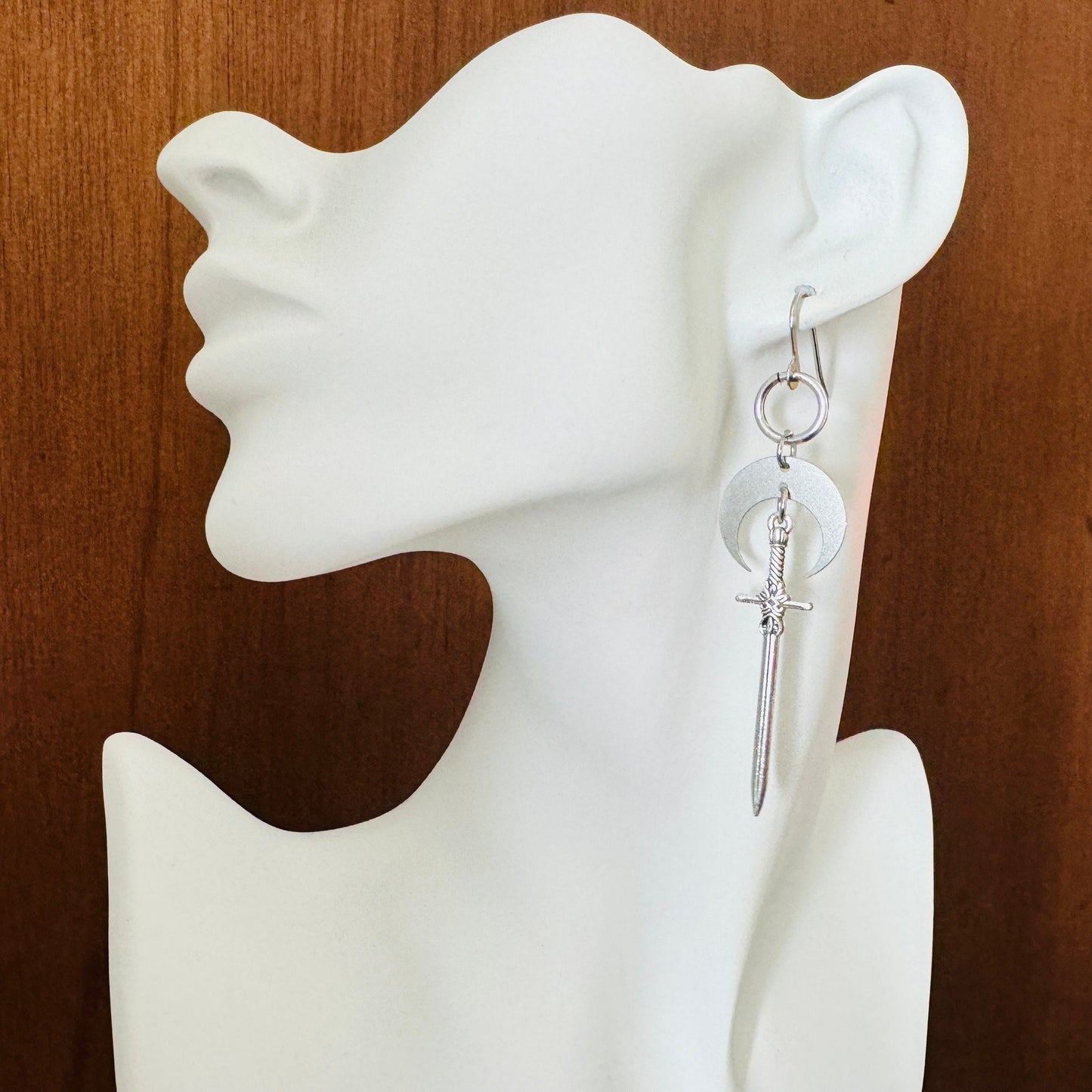 Sword Moon Earrings