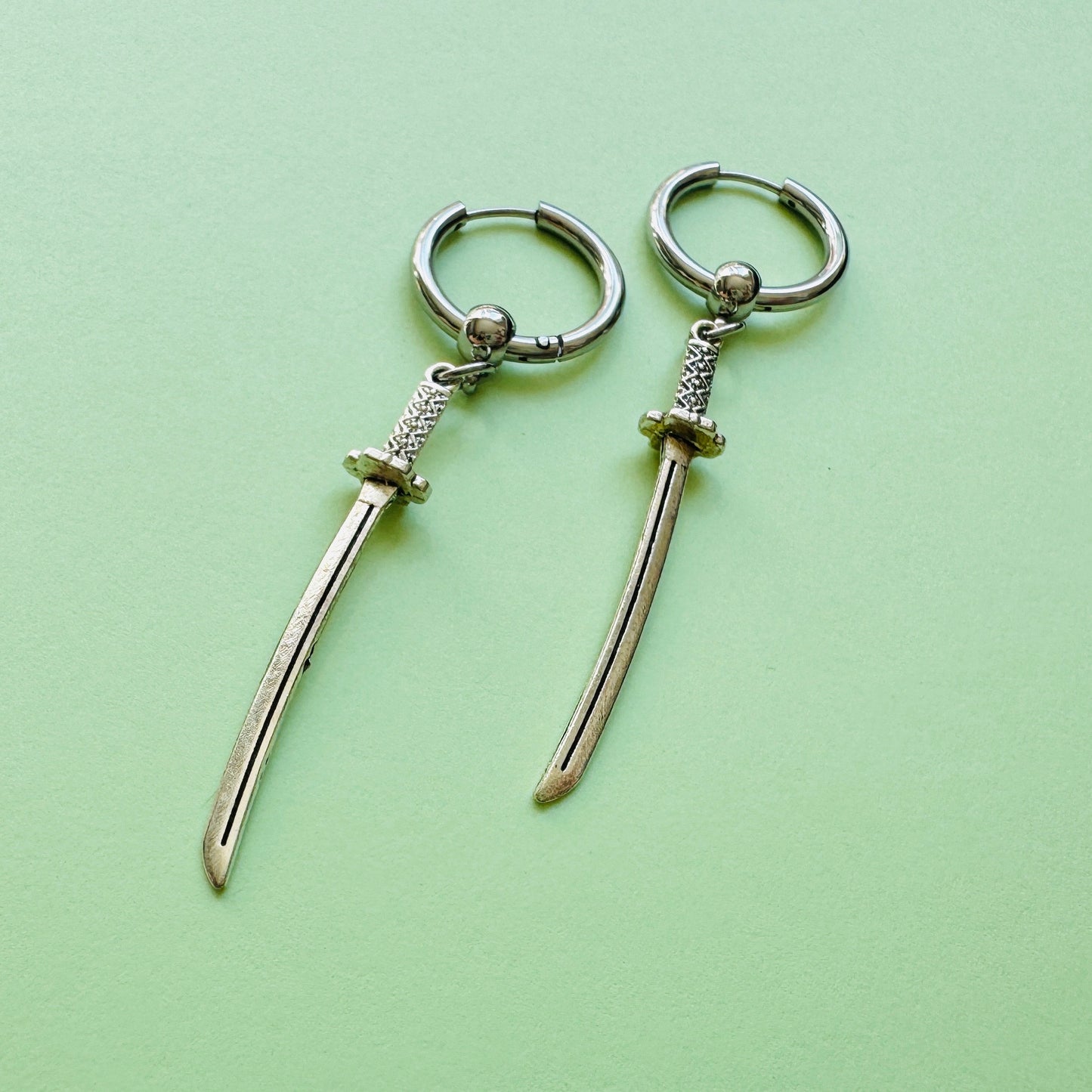 Sword Huggie Hoop Earrings