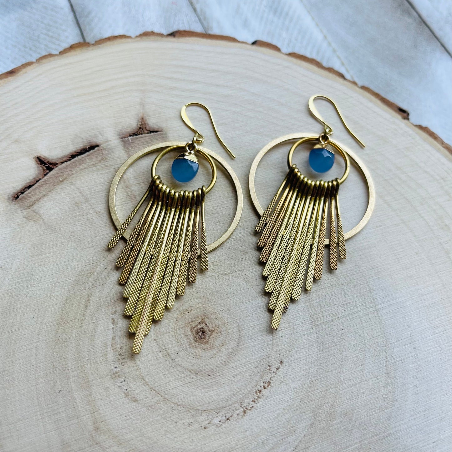 Jade Fringe Earrings