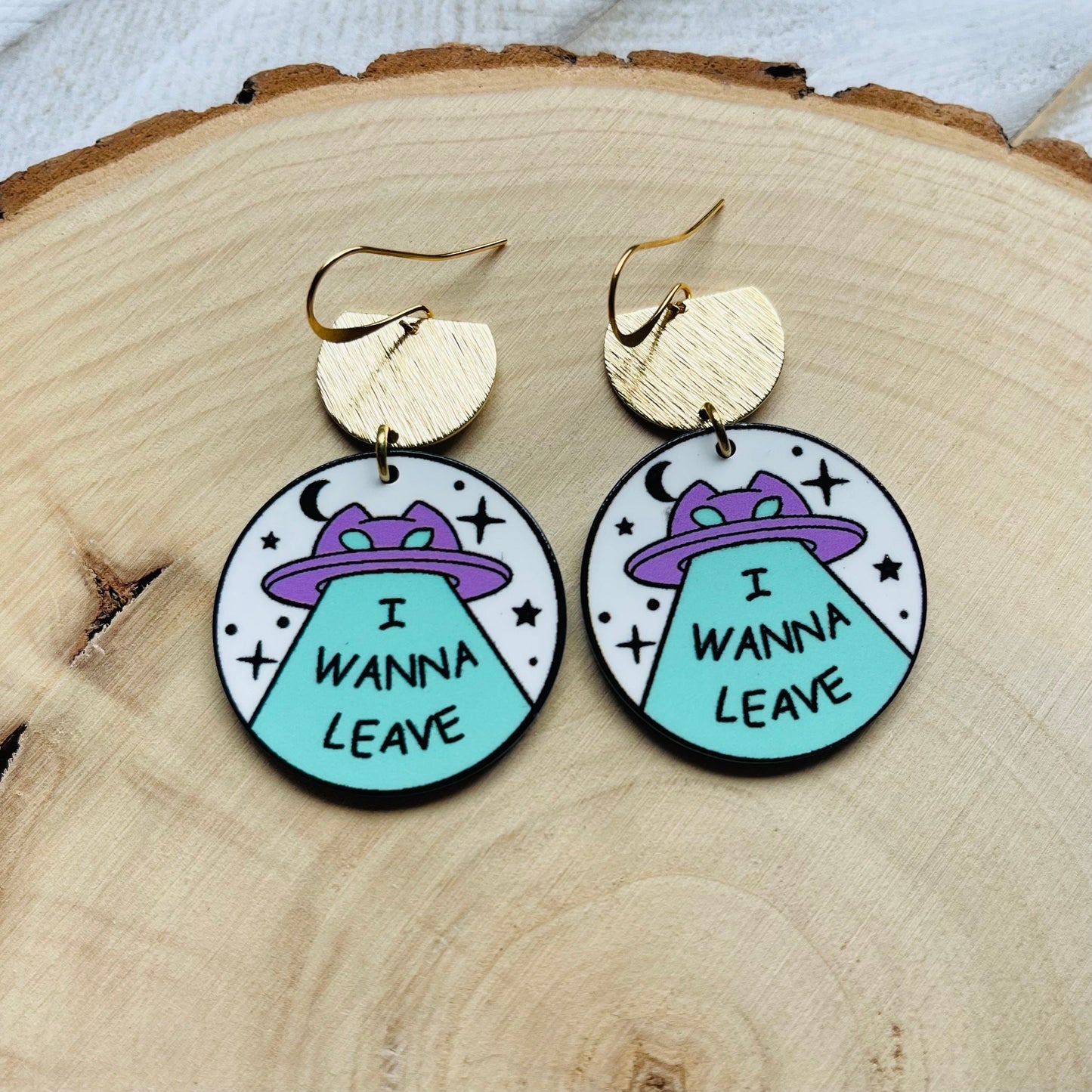 UFO Cat Earrings