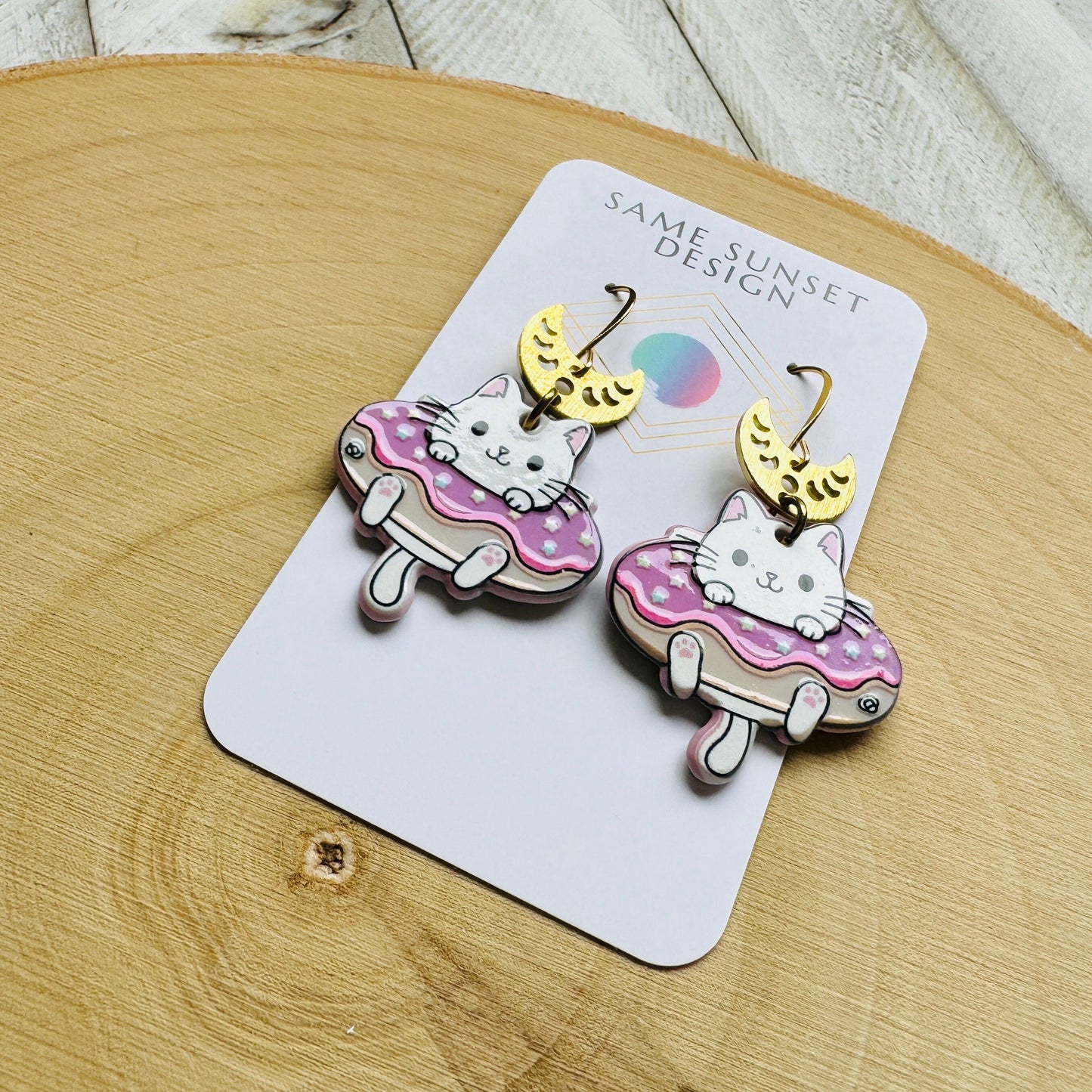 Cat Donut Earrings