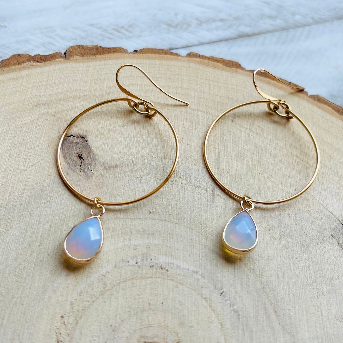 Opalite Hoop Earrings