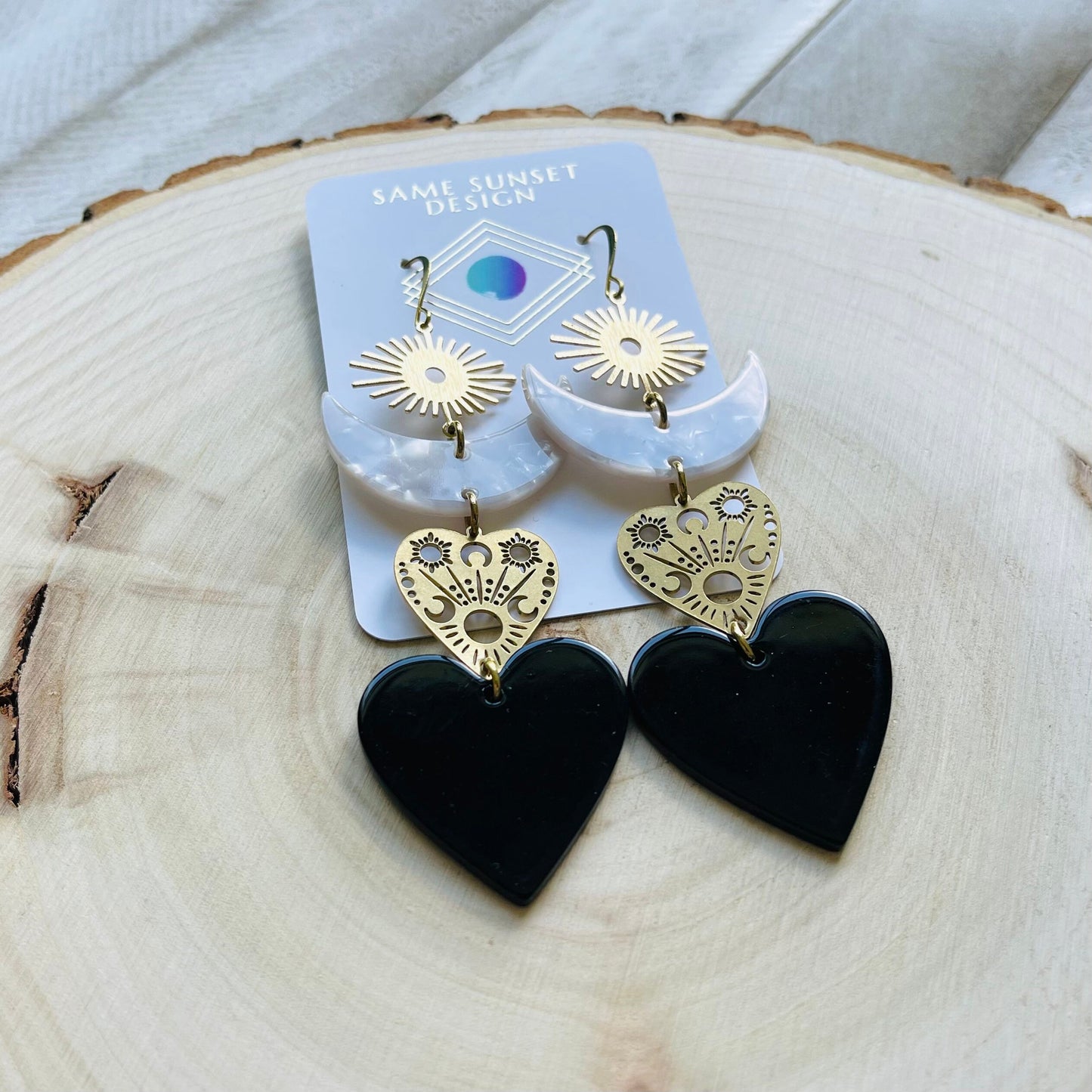 Goth Heart Earrings