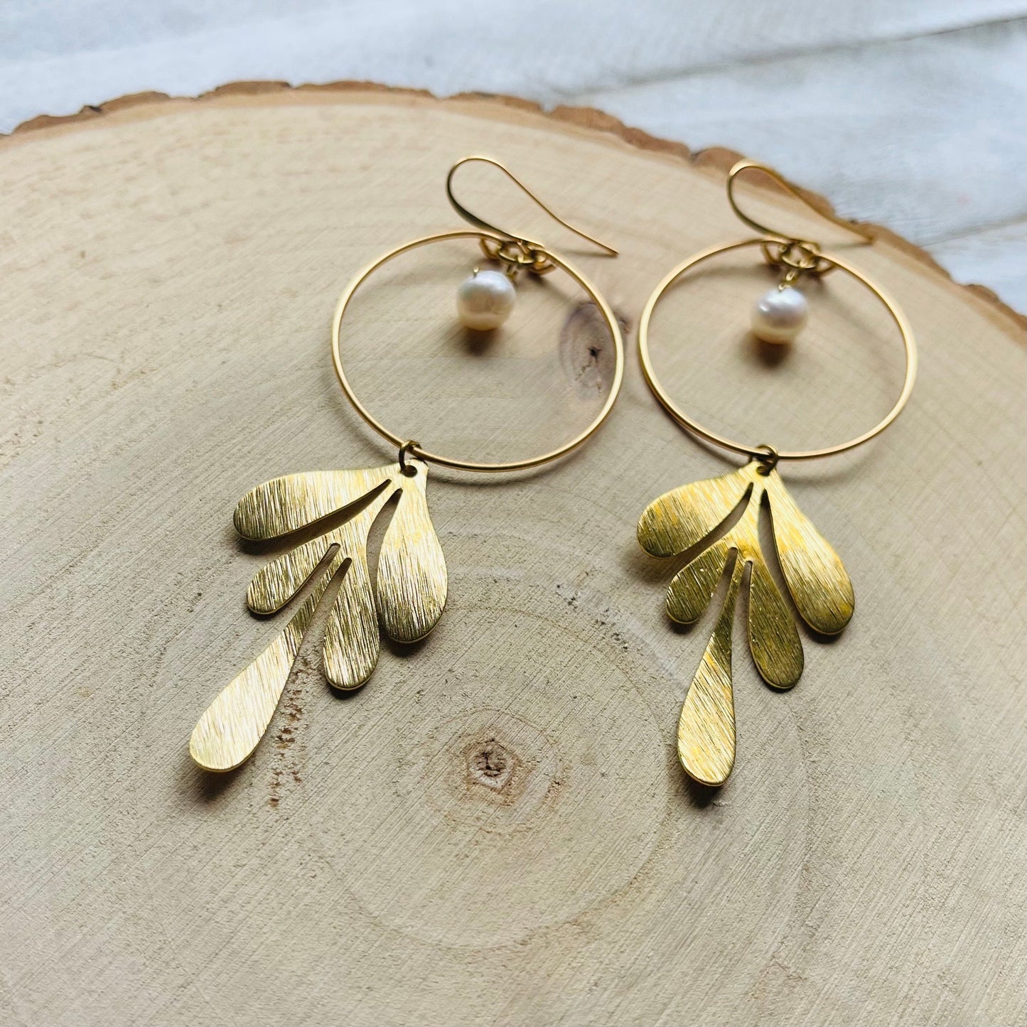 Pearl Hoop Earrings