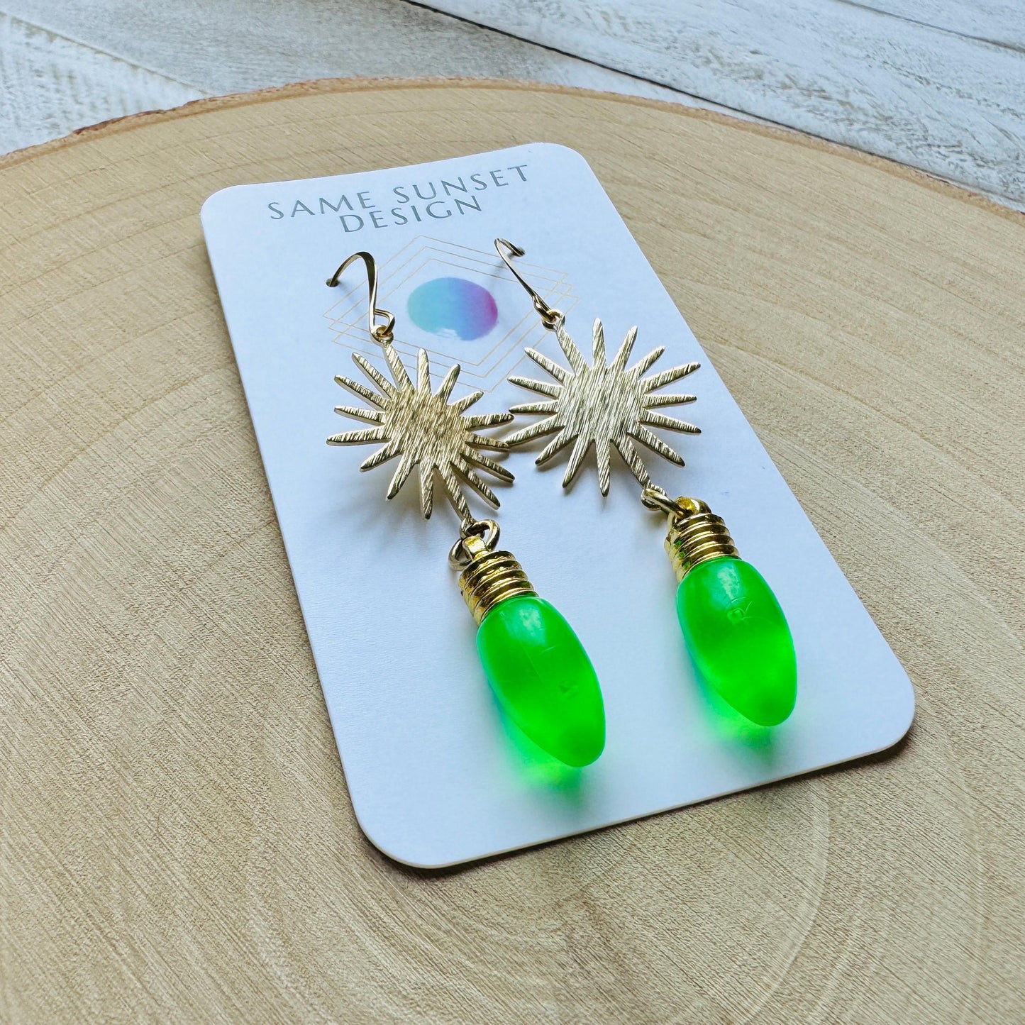 Christmas Light Earrings