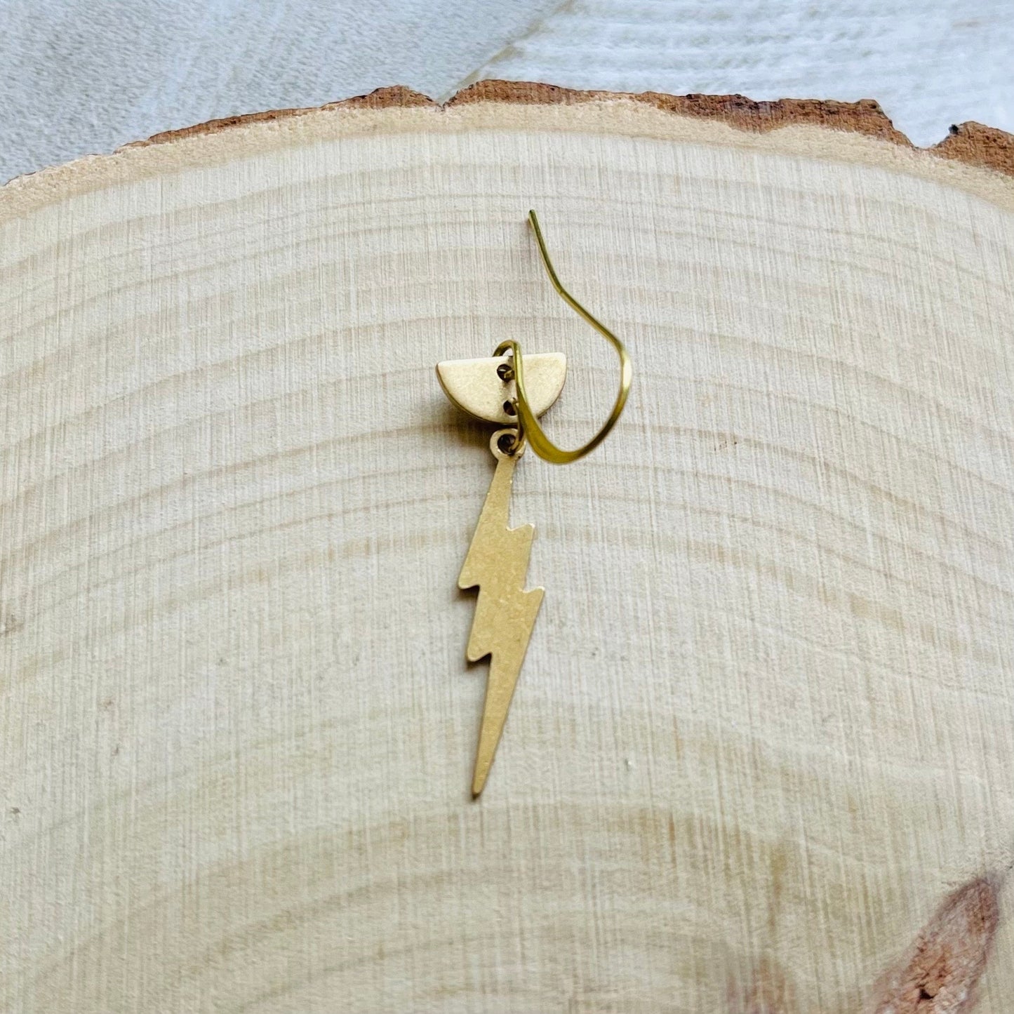 Single Lightning Bolt Earring