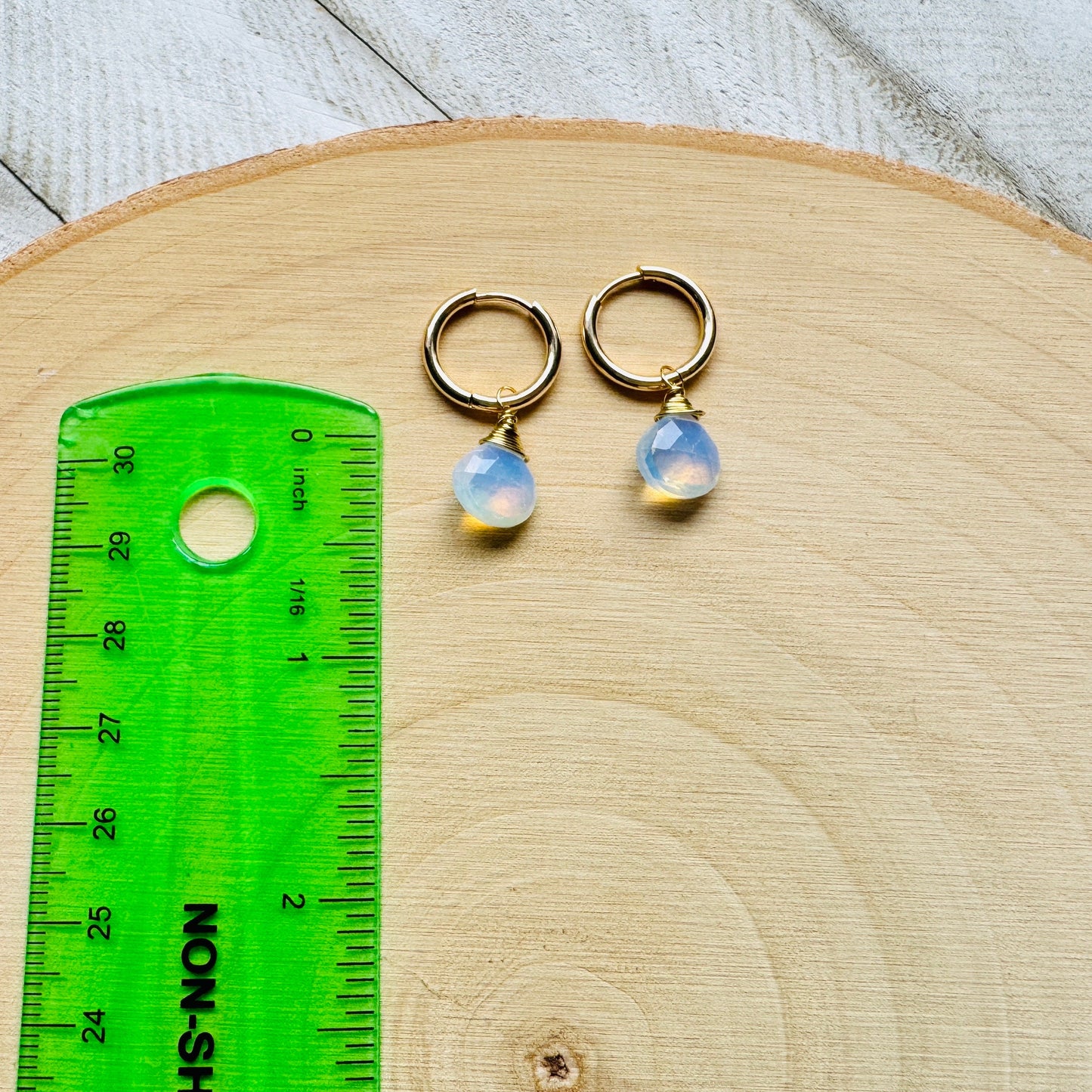 Opalite Huggie Hoop Earrings