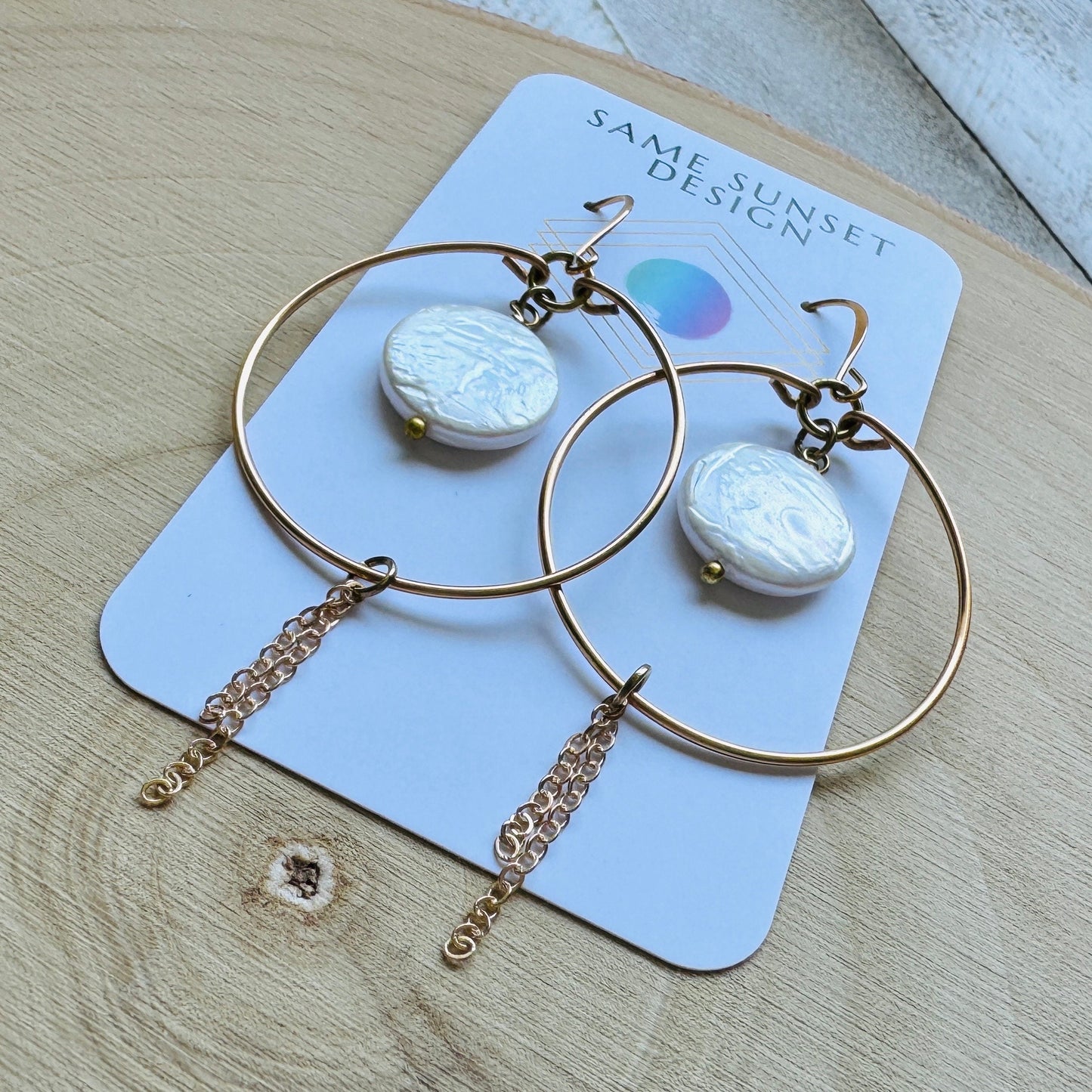 Pearl Hoop Earrings