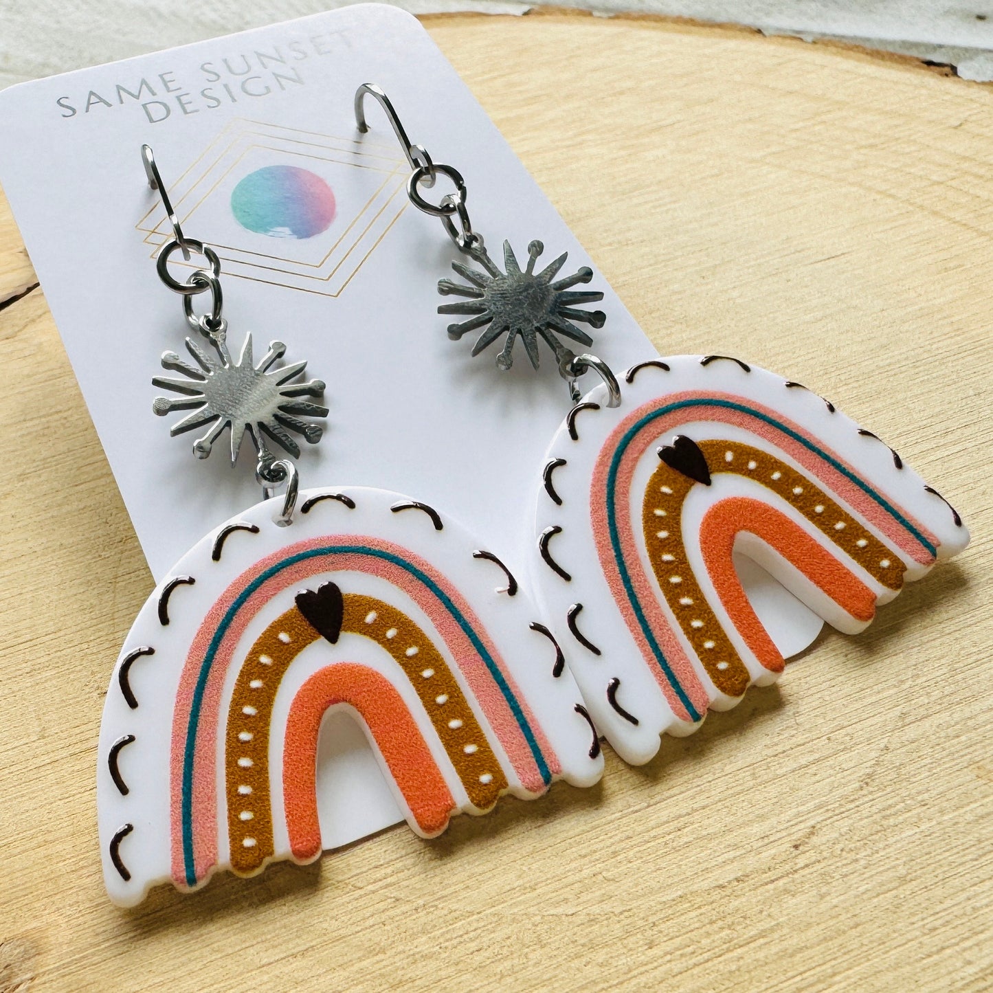 Rainbow Dangle Earrings