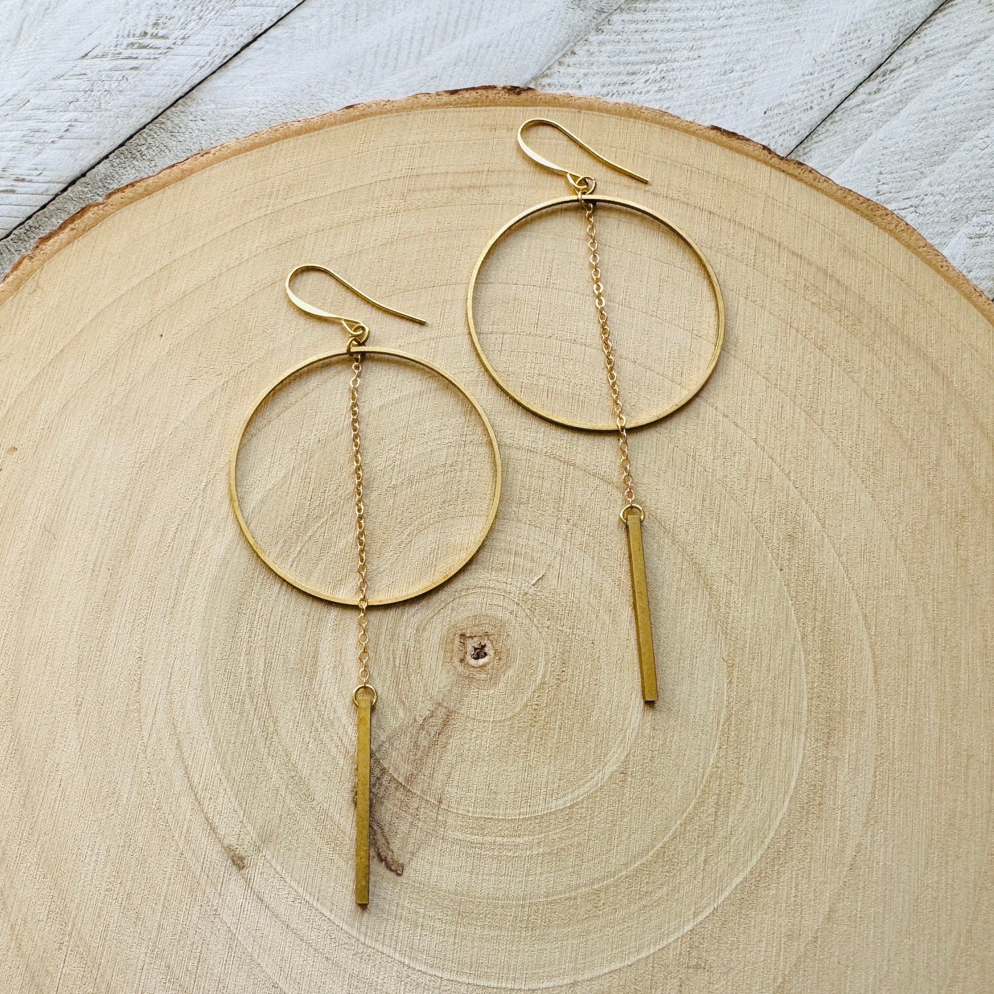 Brass Hoop Earrings