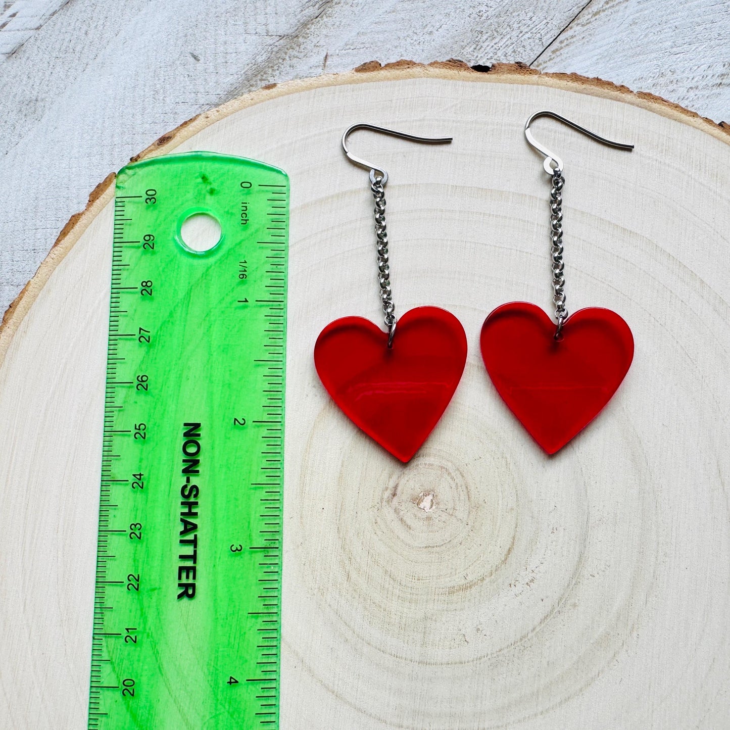 Red Heart Earrings