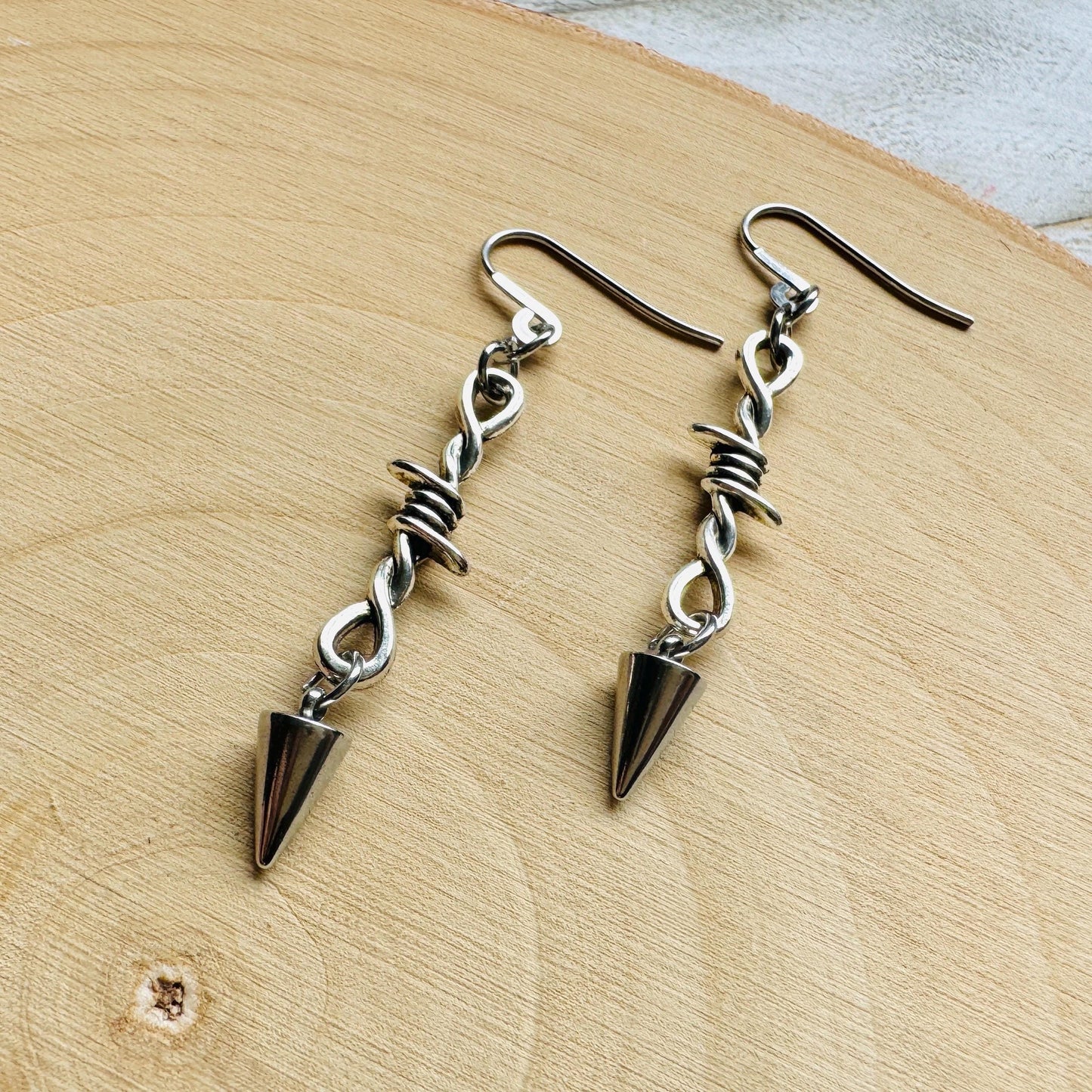 Barbed Wire Spike Earrings