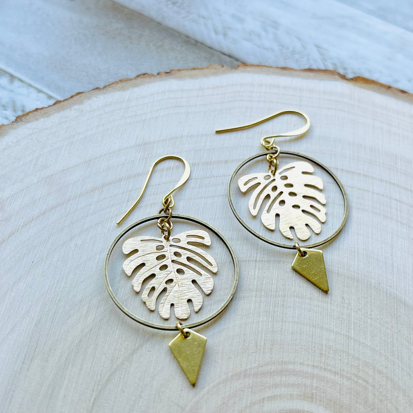 Monstera Leaf Earrings