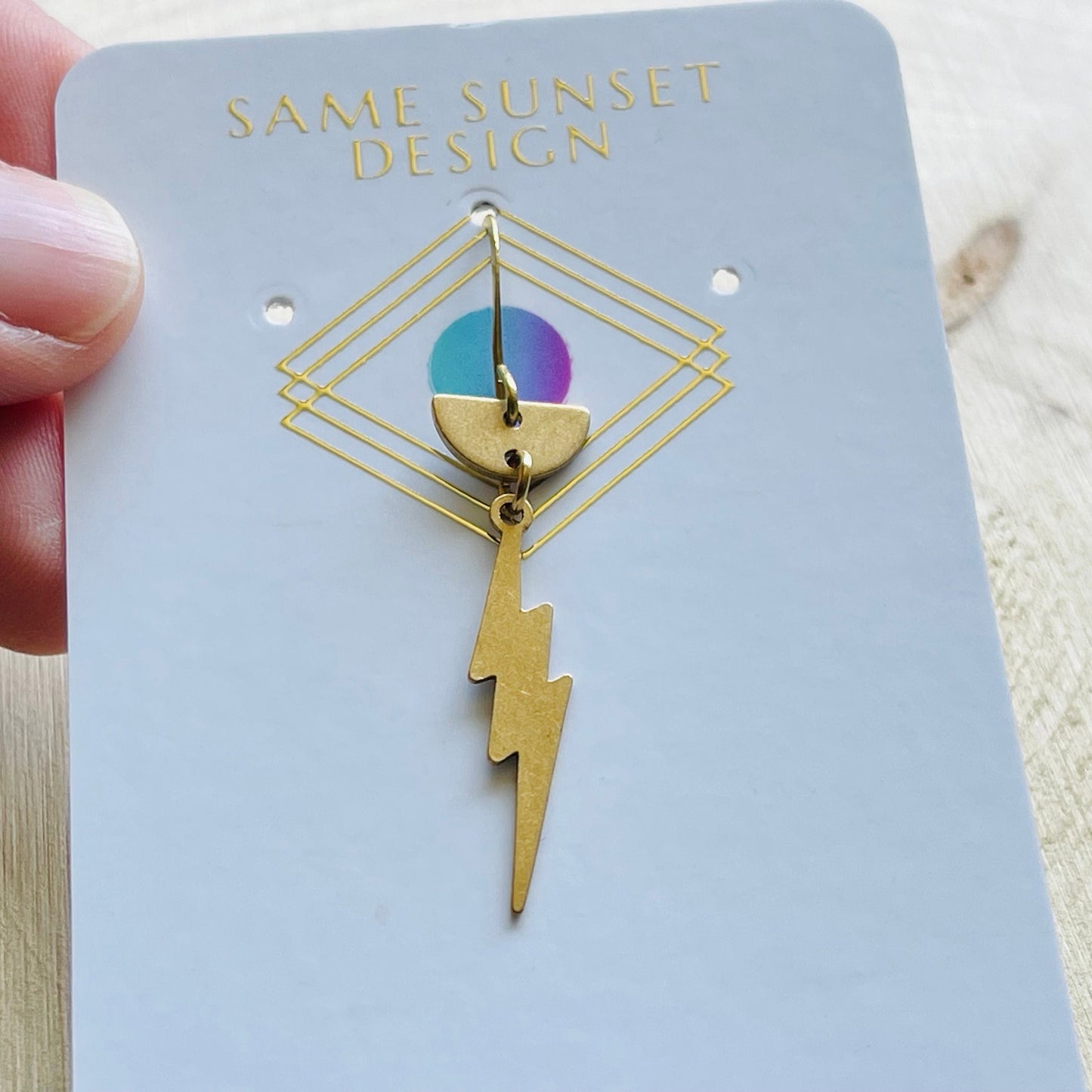 Single Lightning Bolt Earring