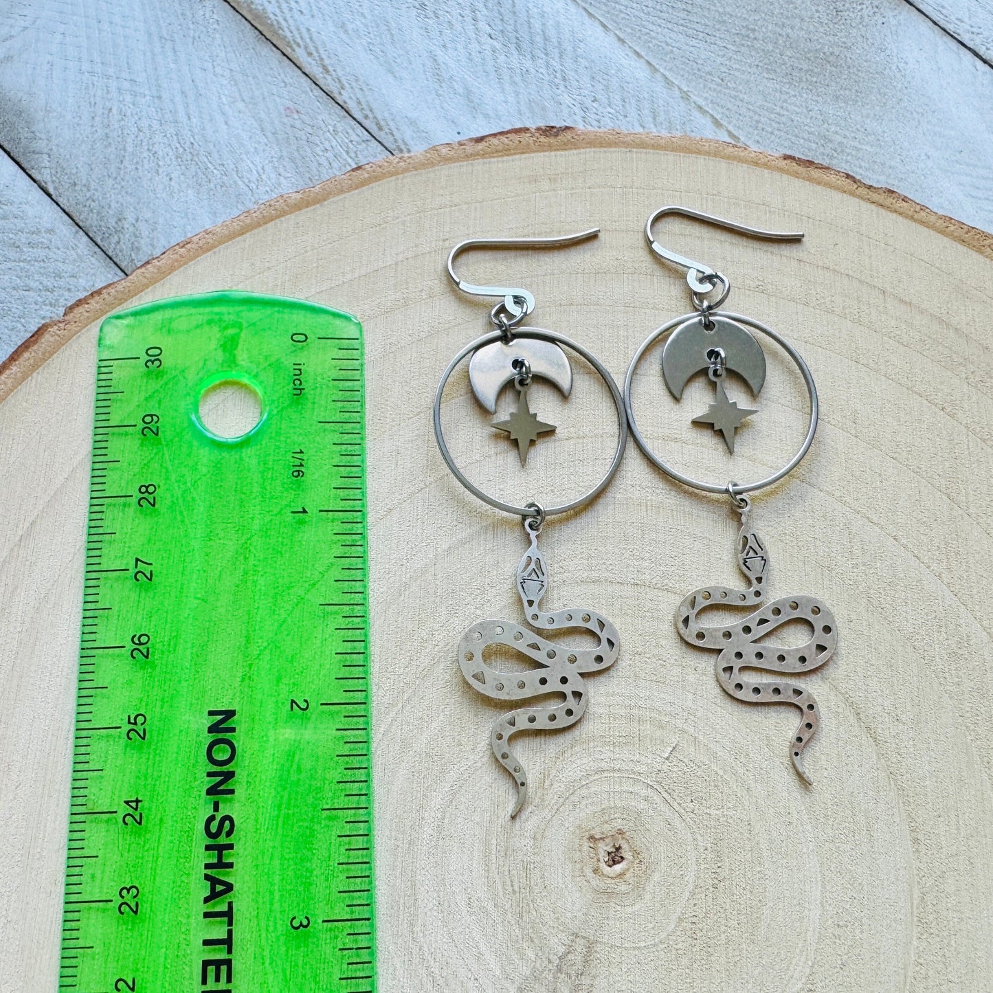 Stainless Steel Snake Earrings