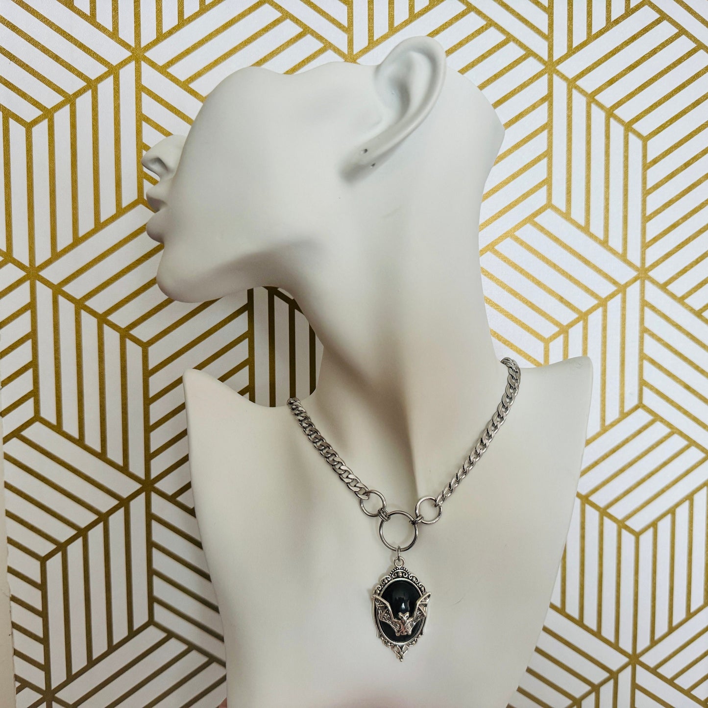 Stainless Steel Bat Necklace