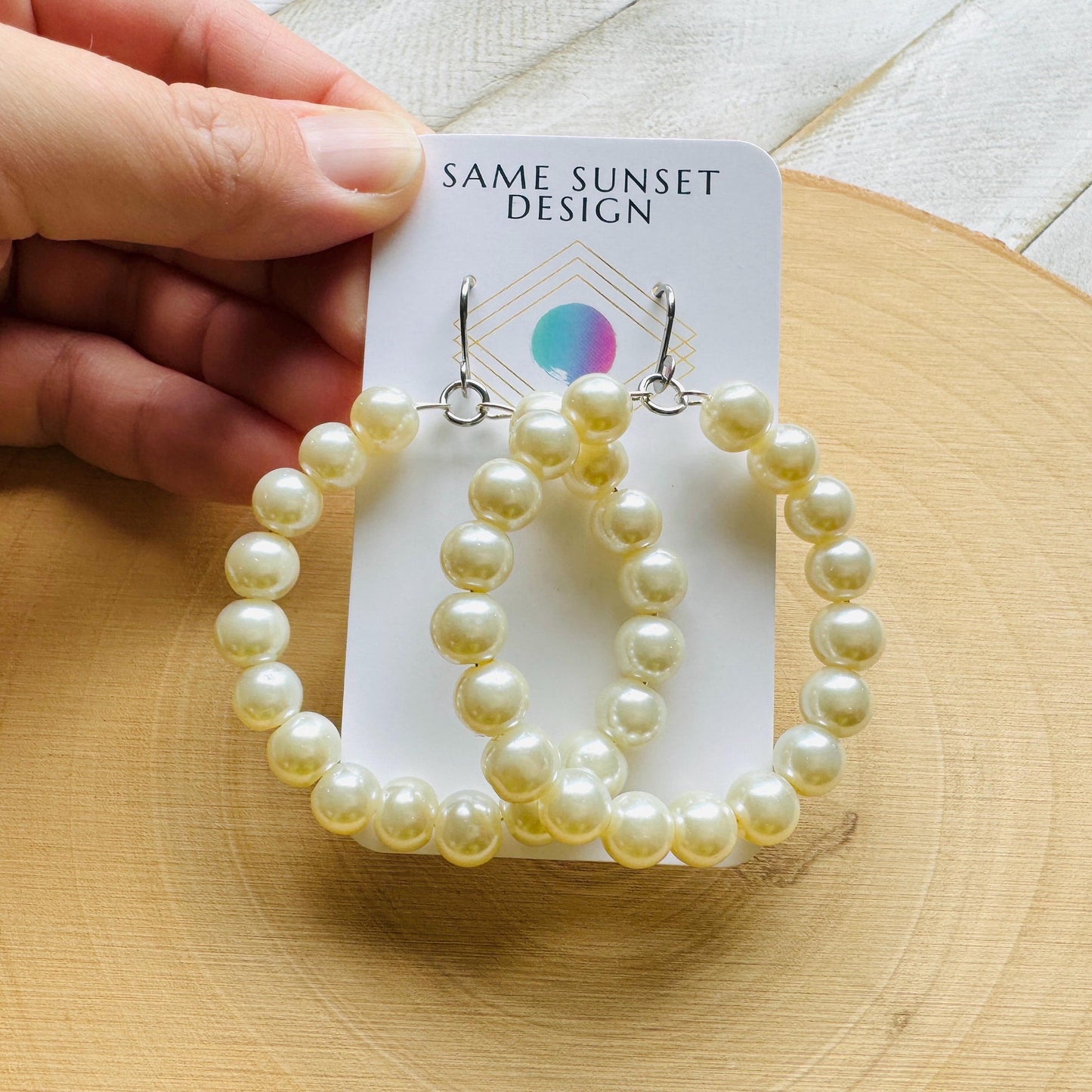 Faux Pearl Earrings