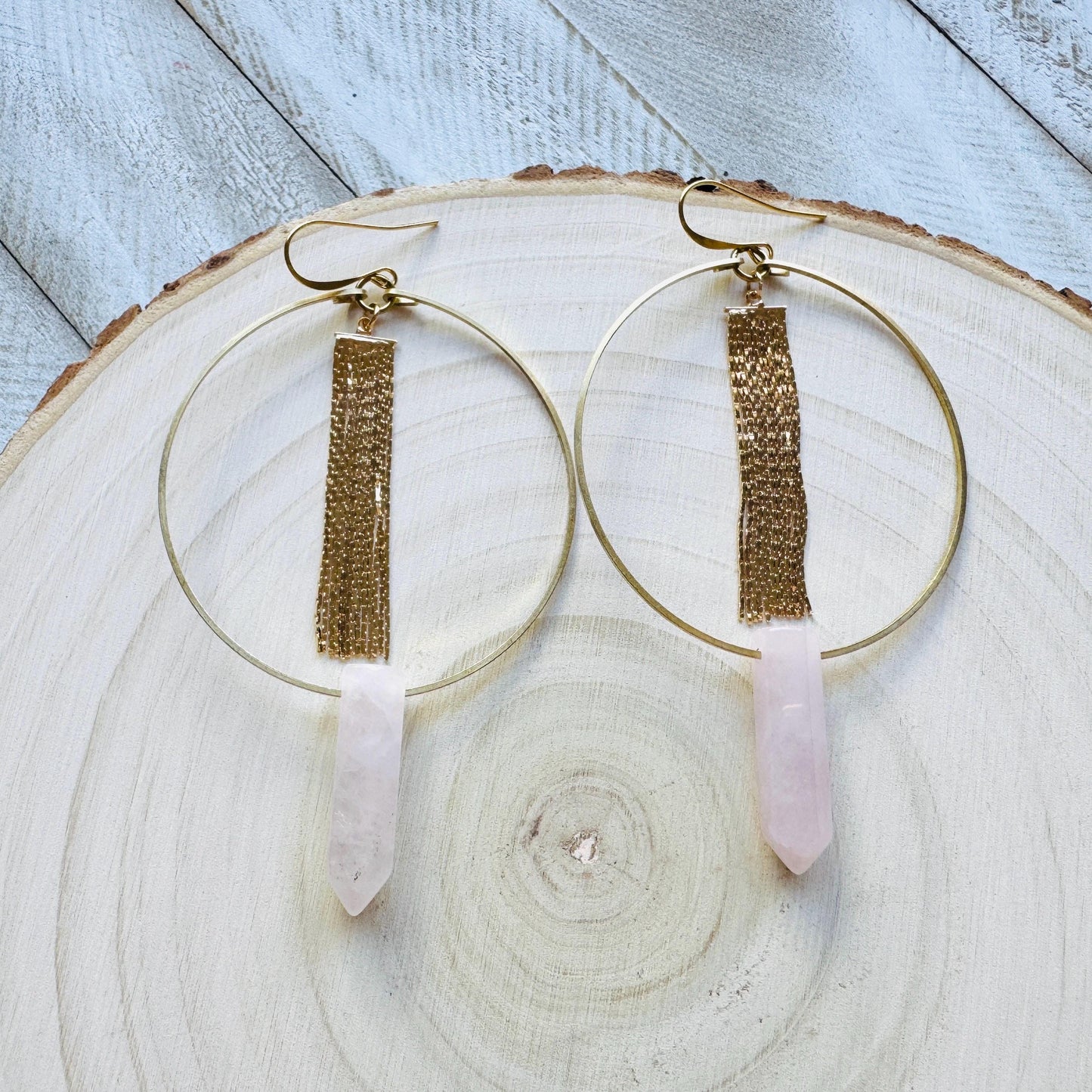 Rose Quartz Earrings